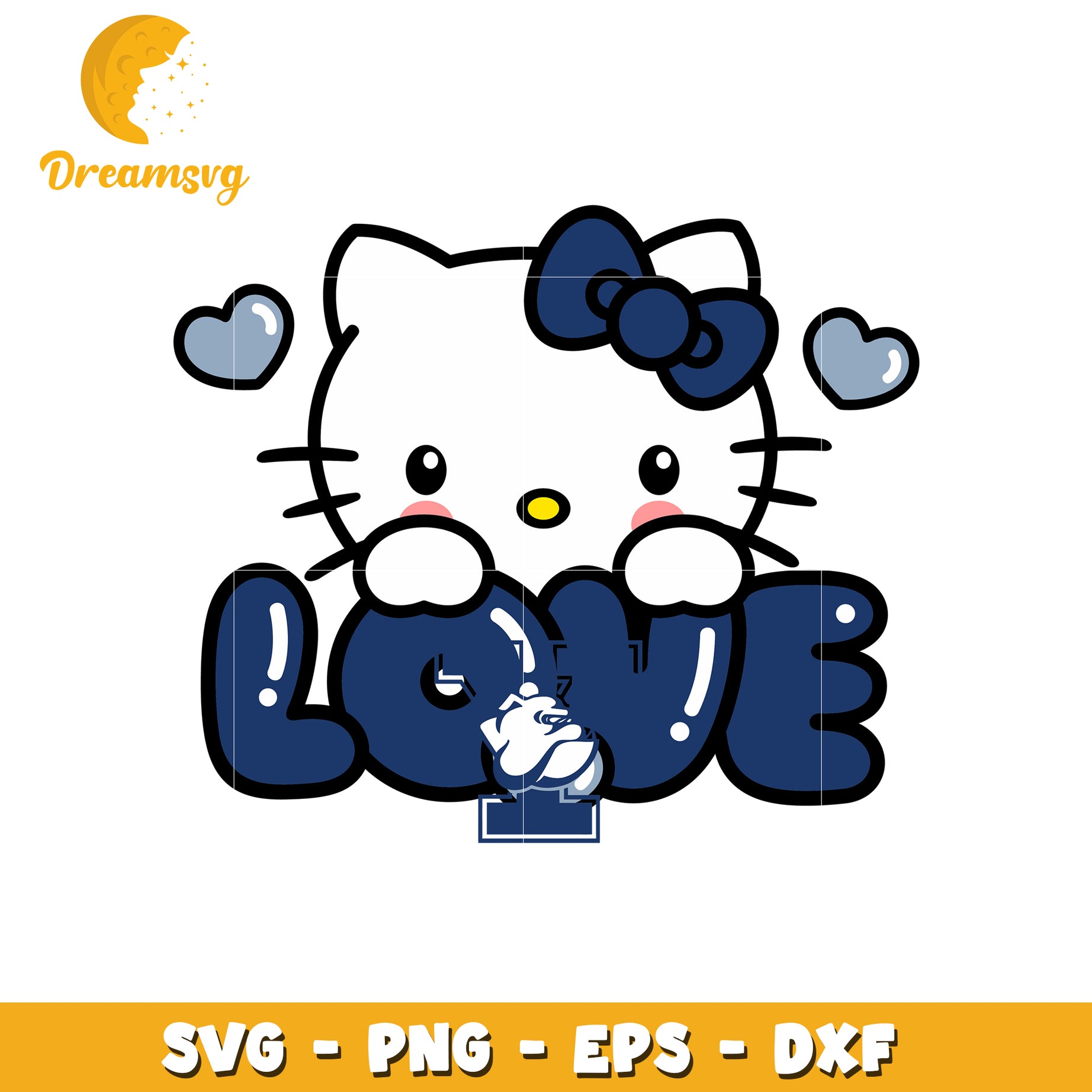 Cute Hello Kitty Love SVG Design for Crafts