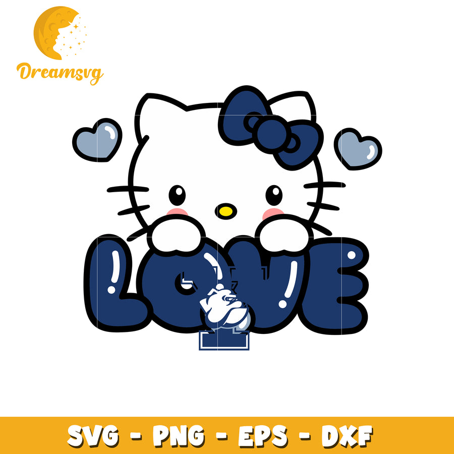 Cute Hello Kitty Love SVG Design for Crafts