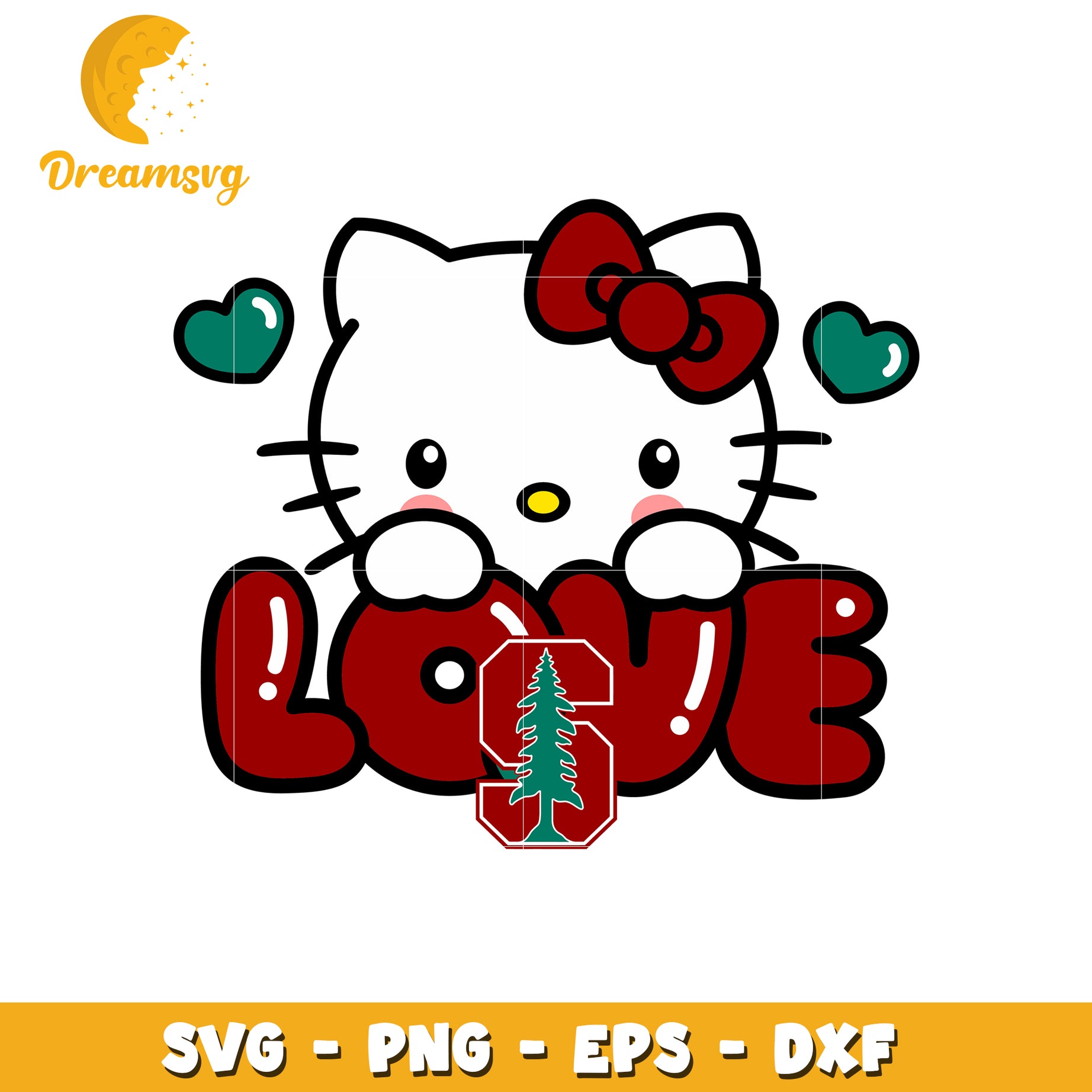 Cute Hello Kitty Love SVG Design for Crafts 2023