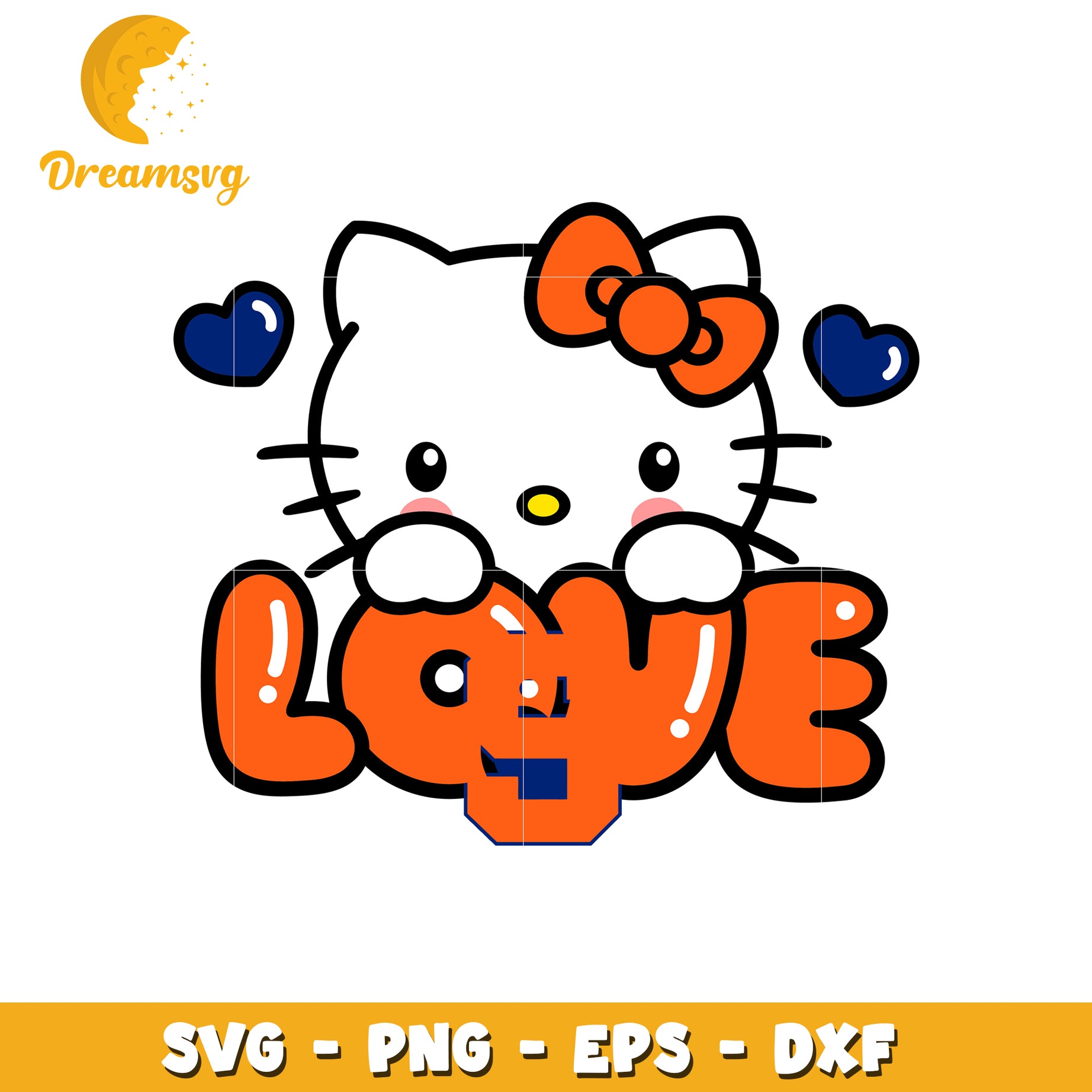 Cute Hello Kitty Love SVG Design for Creators