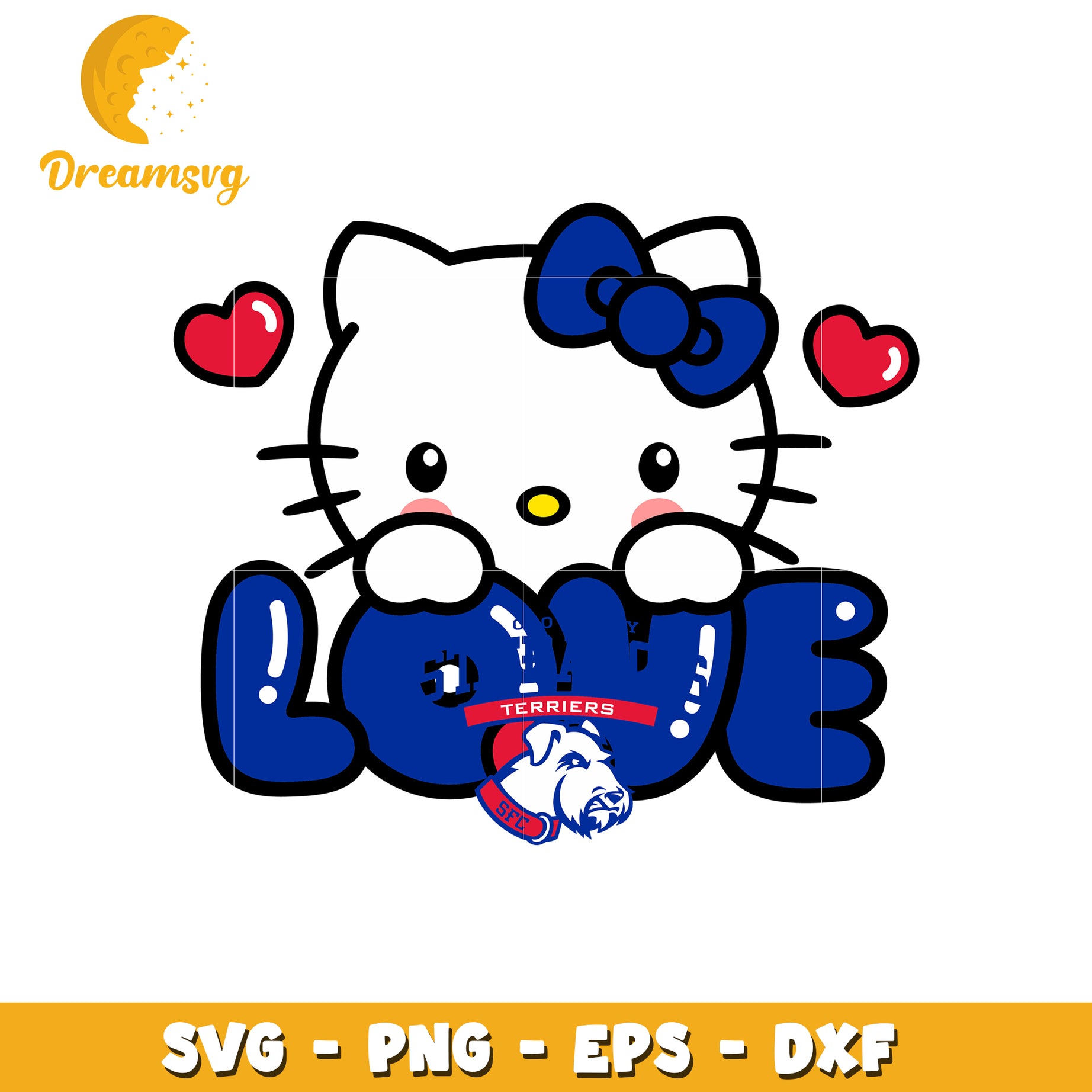 Cute Hello Kitty Love SVG Design for Dog Lovers
