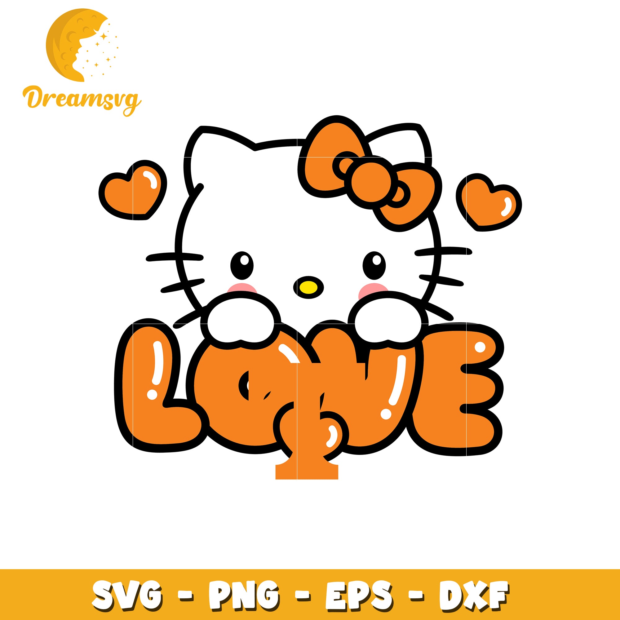 Cute Hello Kitty Love SVG Design for Every Occasion