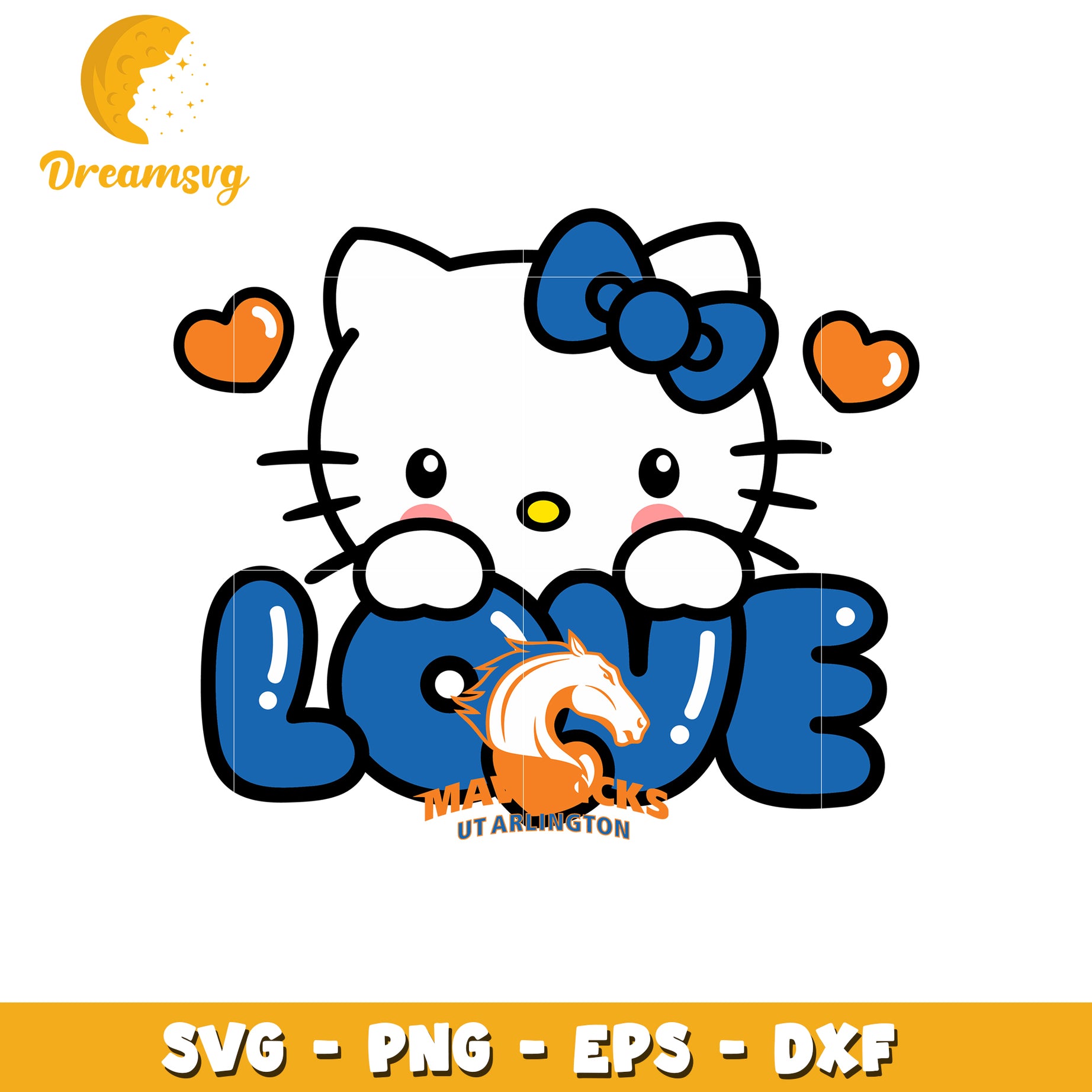 Cute Hello Kitty Love SVG Design for Fans