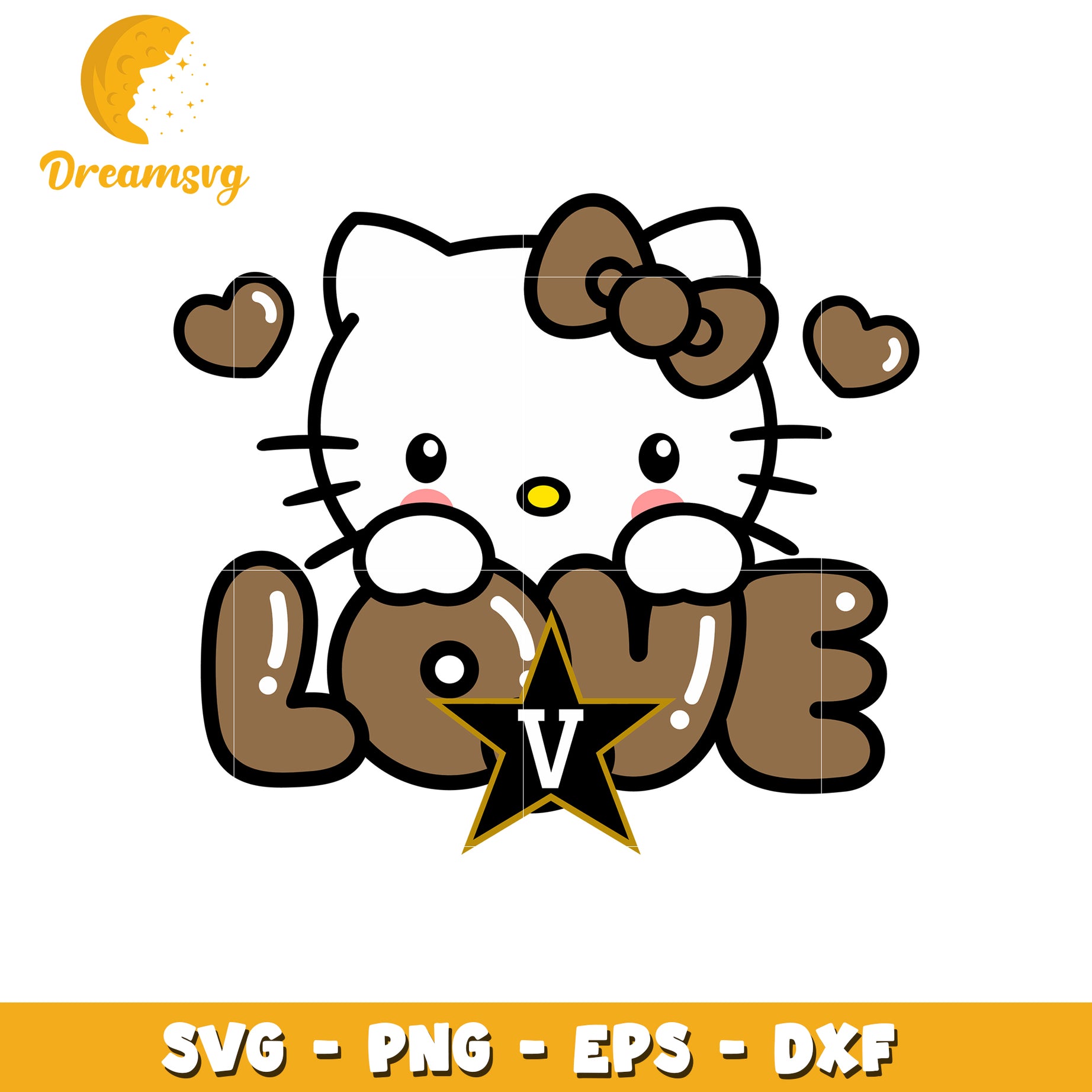 Cute Hello Kitty Love SVG Design for Kids Decor