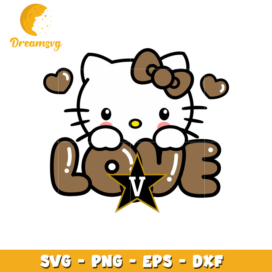 Cute Hello Kitty Love SVG Design for Kids Decor