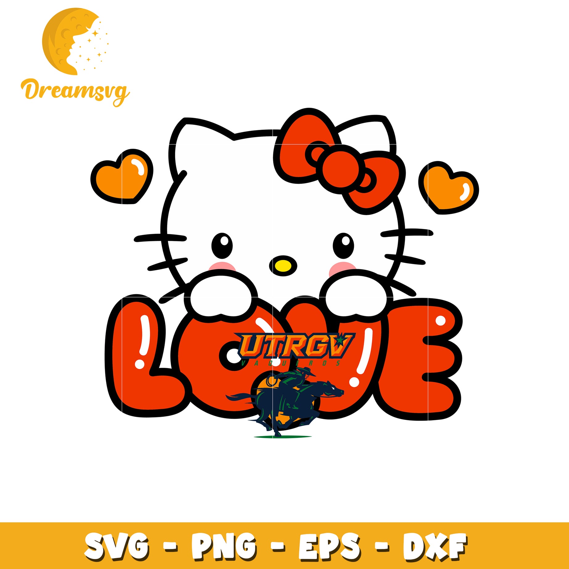 Cute Hello Kitty Love SVG Design for Kids Fun