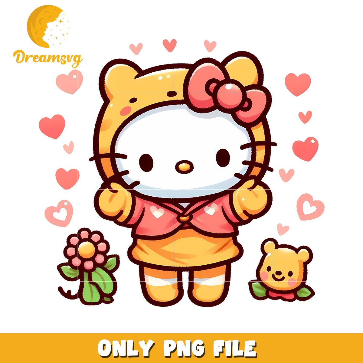 Hello Catton Cute Hello Kitty PNG Cartoon Illustration – DreamSVG Store