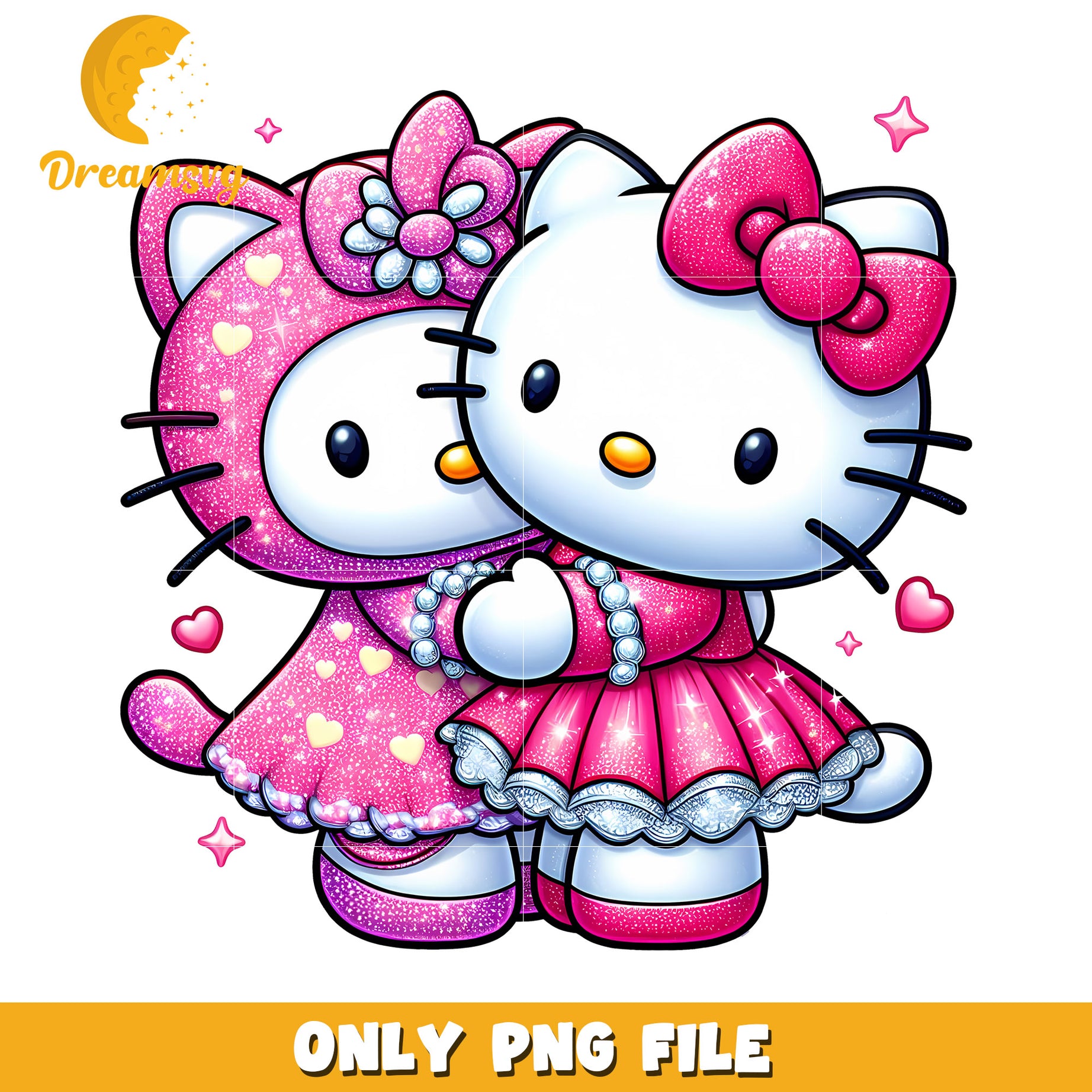 Cute Hello Kitty PNG File for Digital Downloads and Crafts