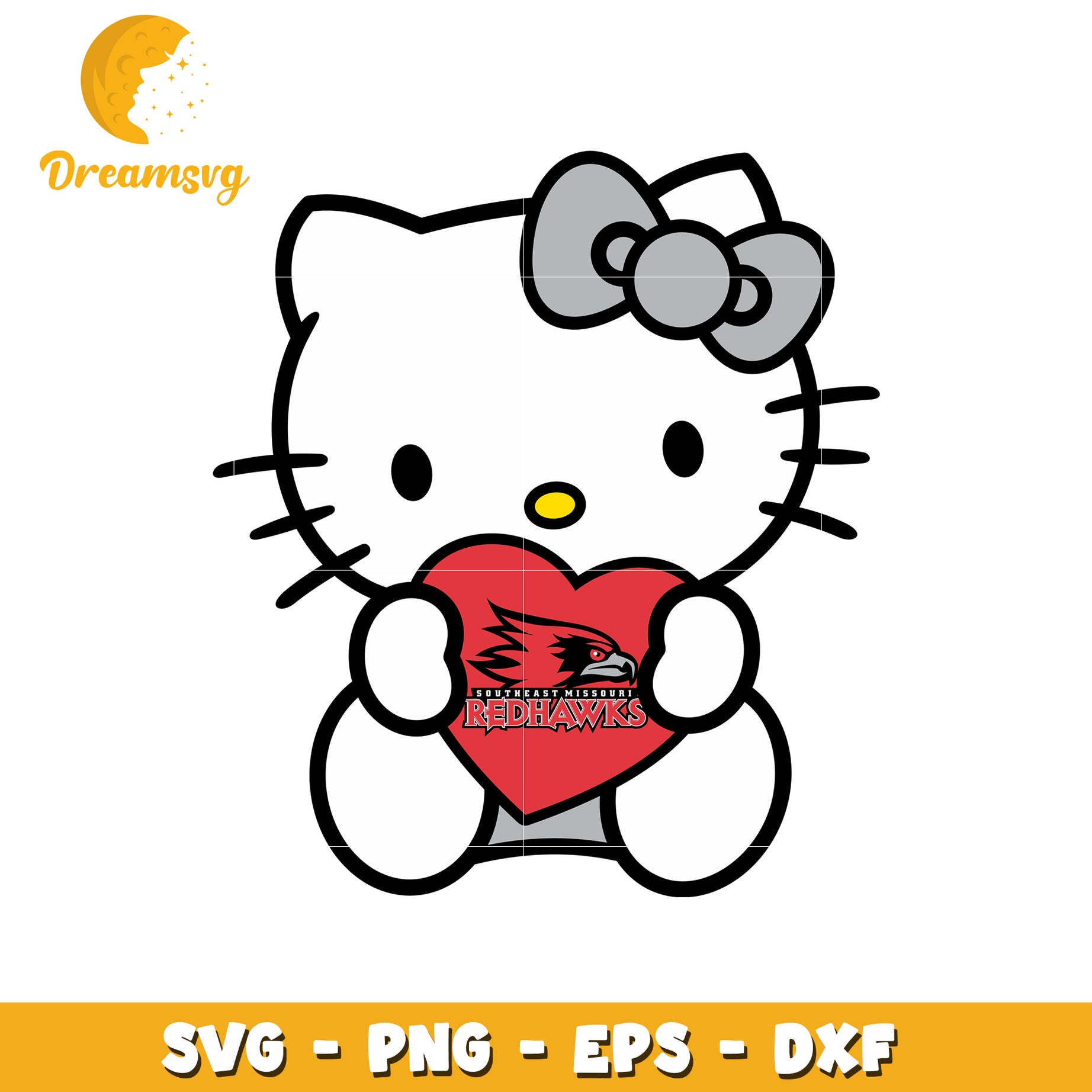 Cute Hello Kitty Redhawks SVG Design for Fans