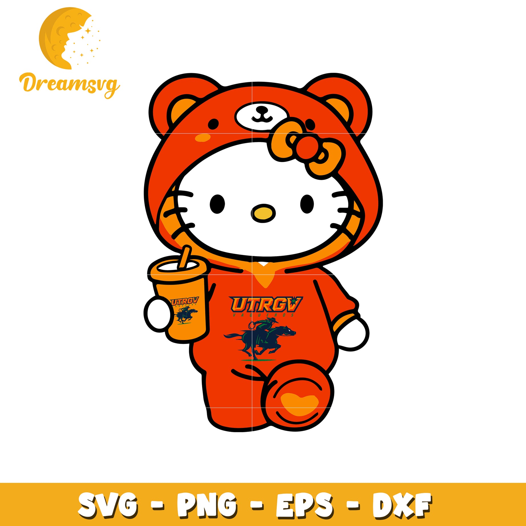 Cute Hello Kitty SVG Cheerleader Design for Fans