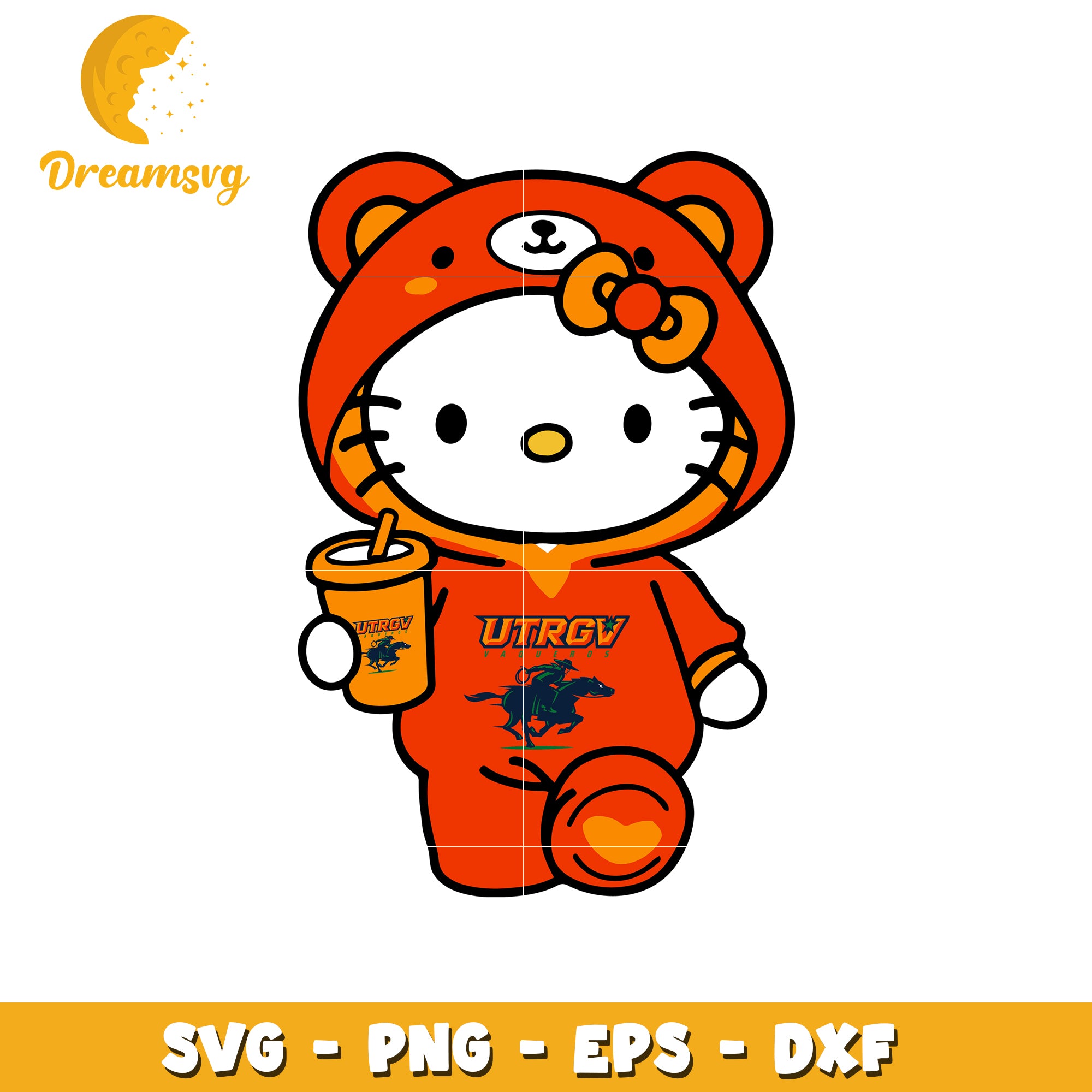 Cute Hello Kitty SVG Cheerleader Design for Fans