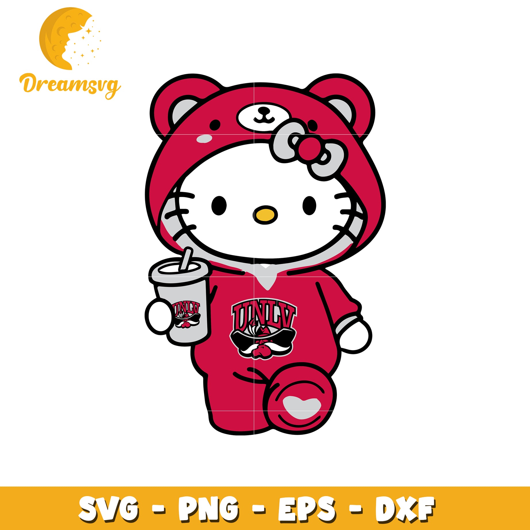 Cute Hello Kitty SVG Design for Apparel Projects