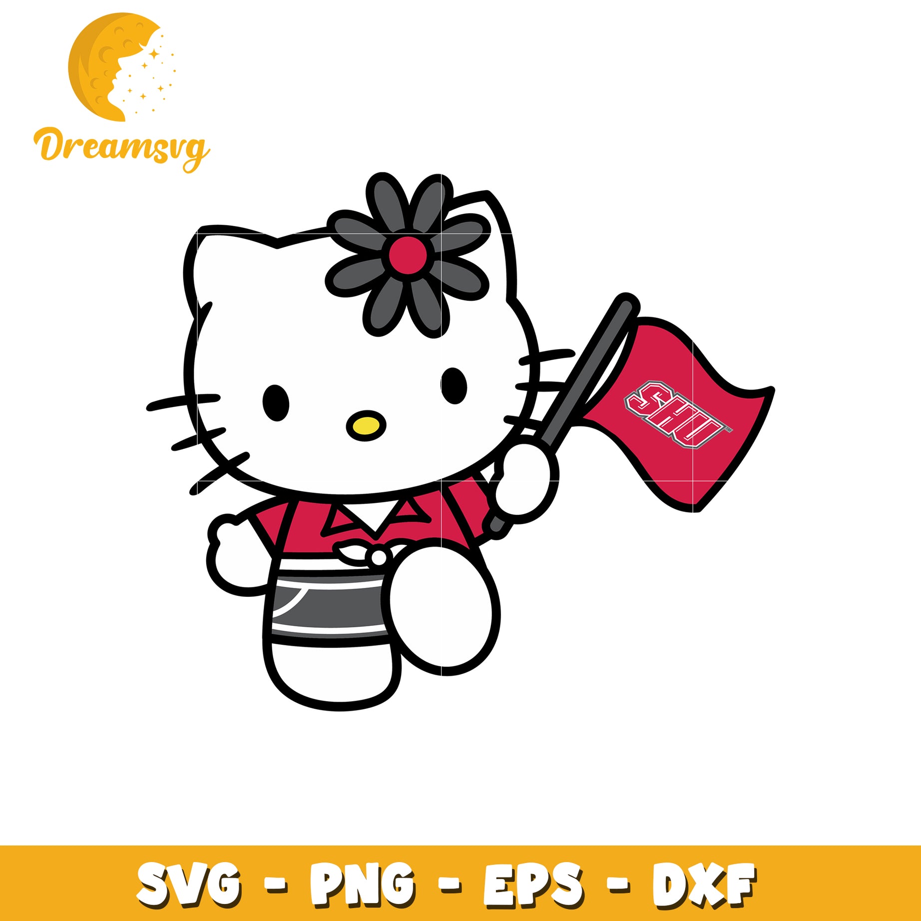 Cute Hello Kitty SVG Design for Craft Projects