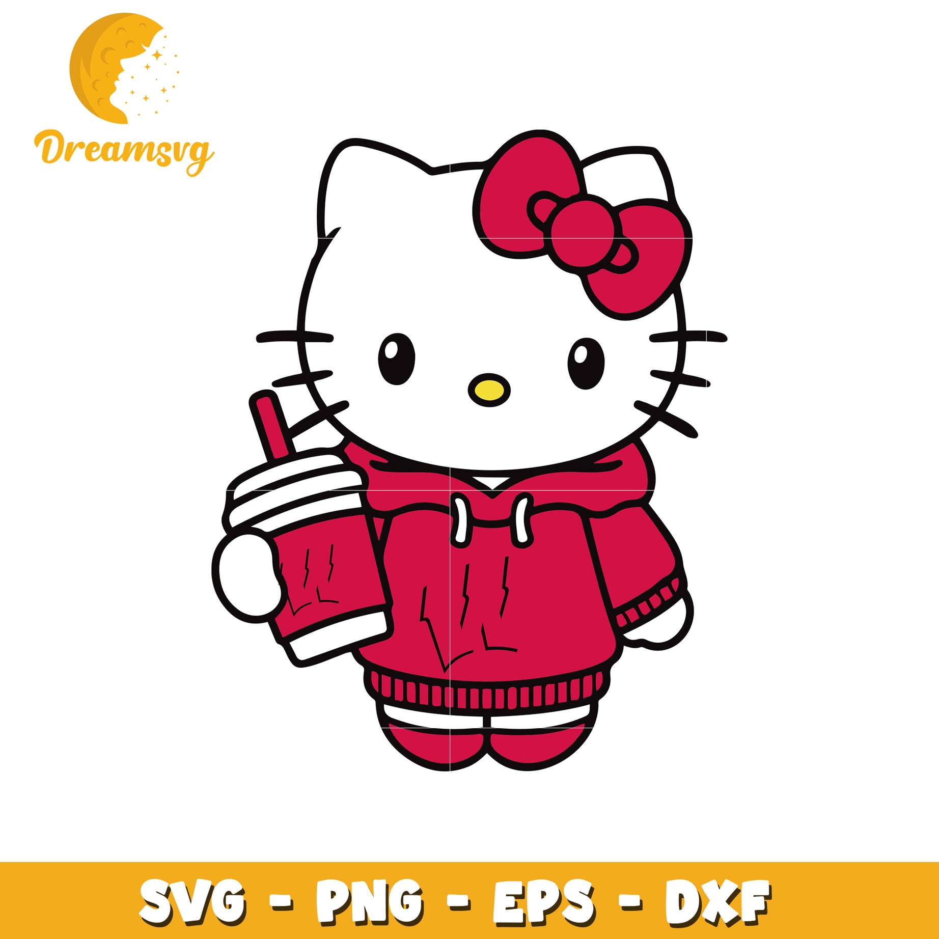 Cute Hello Kitty SVG Design for Craft Projects