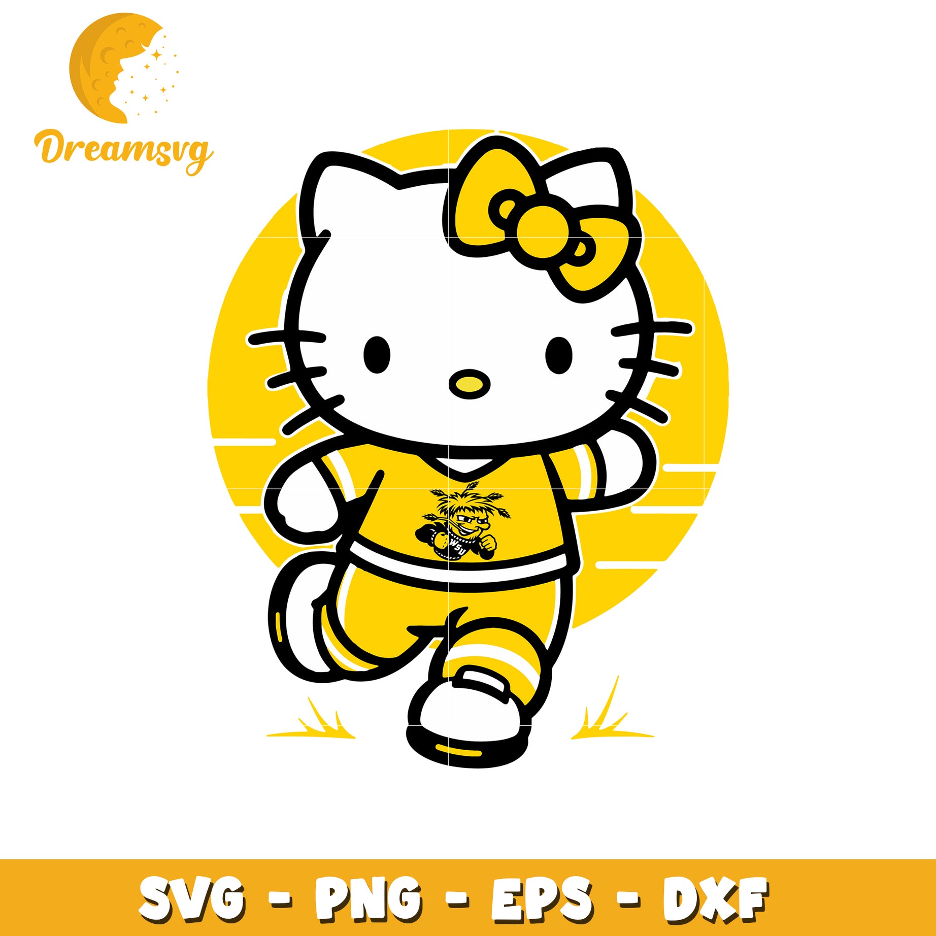 Cute Hello Kitty SVG Design for Crafting Projects