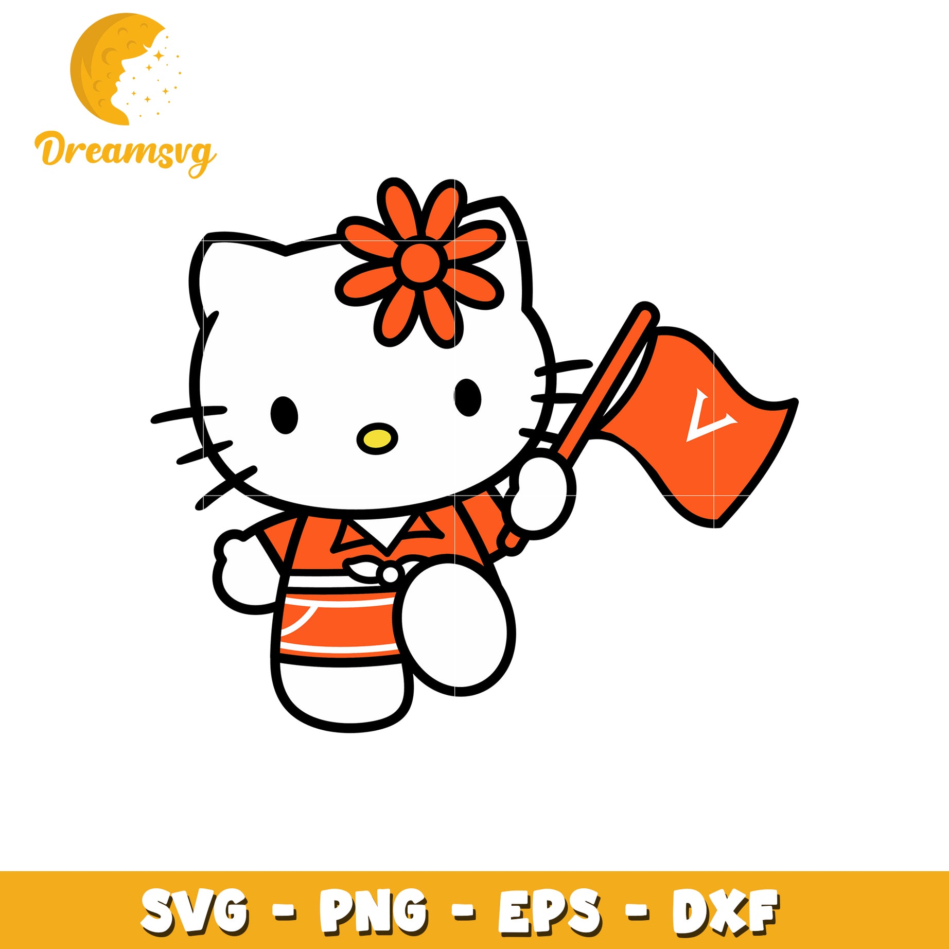 Cute Hello Kitty SVG Design for Crafts and Projects