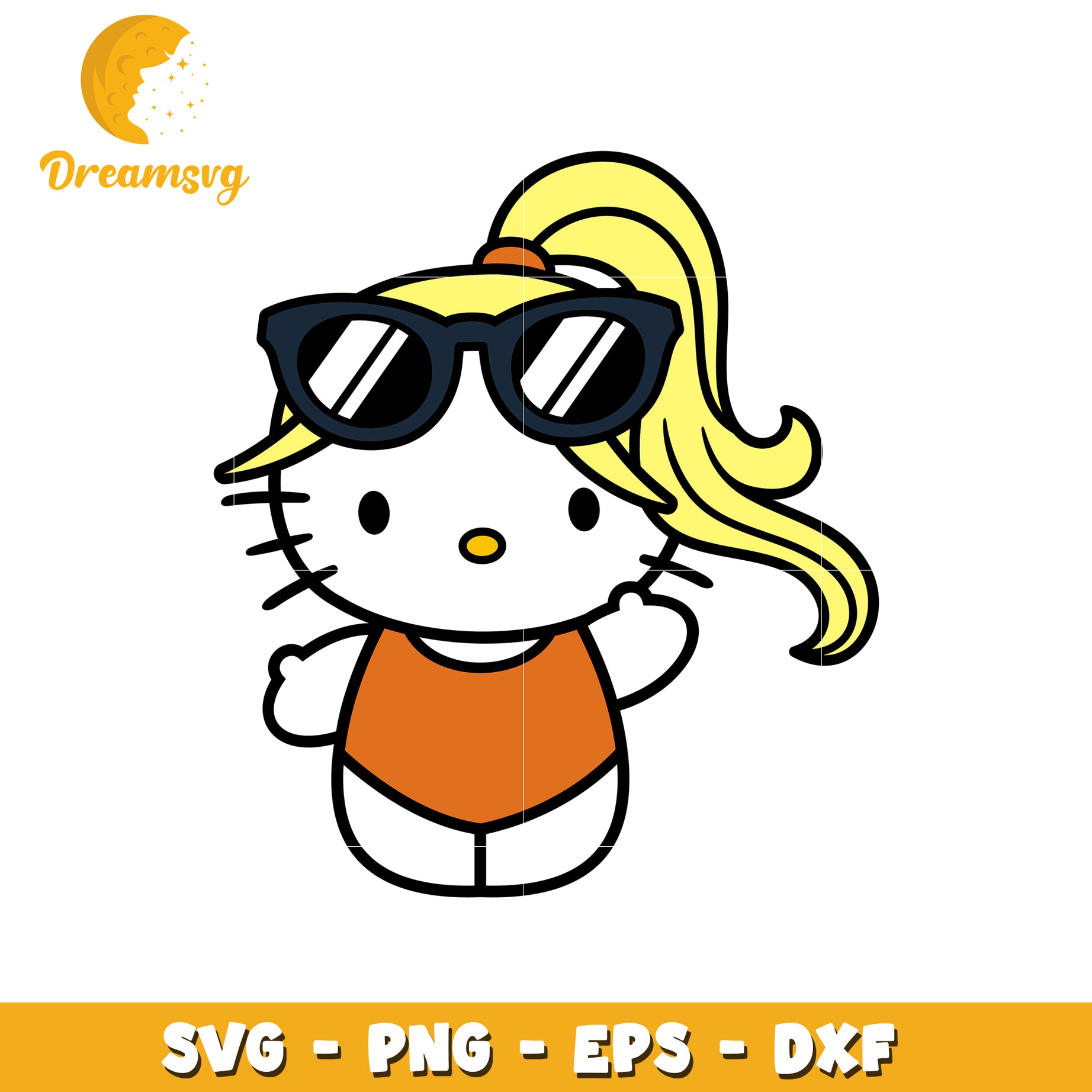 Cute Hello Kitty SVG Design for Creative Projects