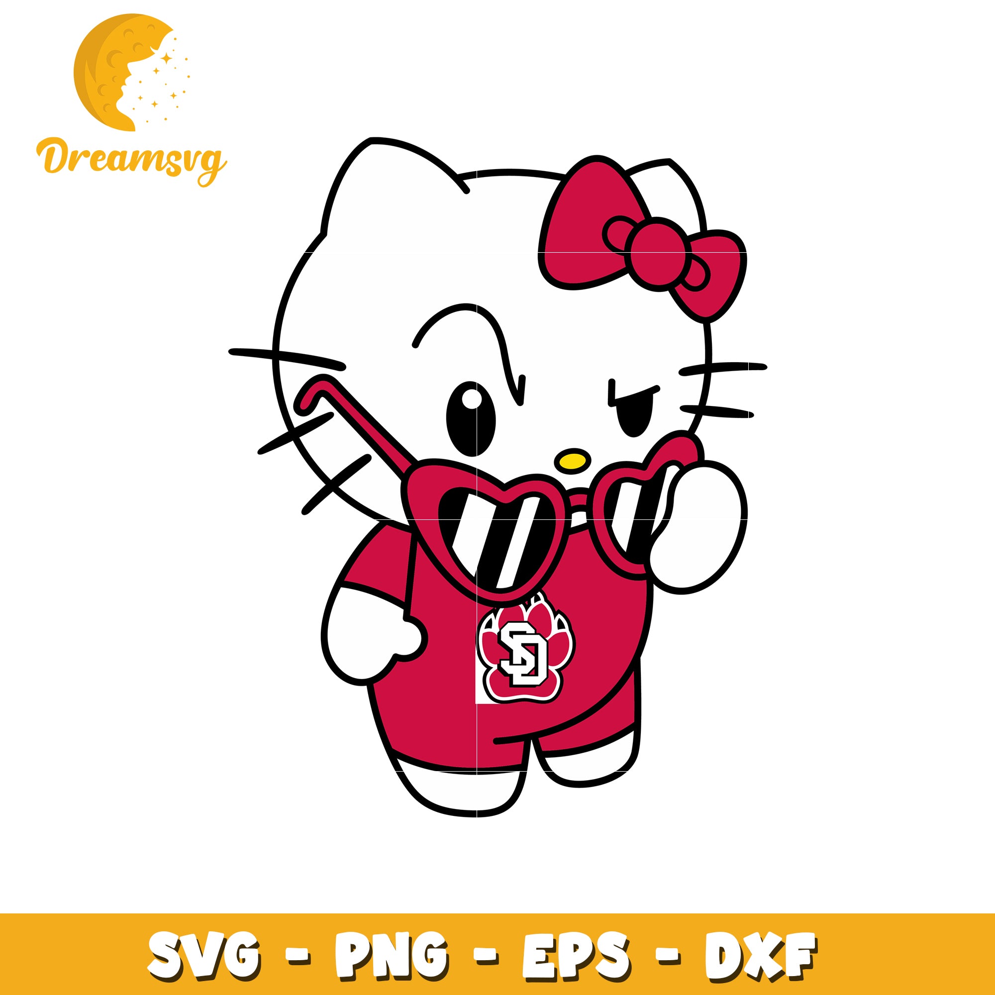 Cute Hello Kitty SVG Design for Kids Apparel Fashion