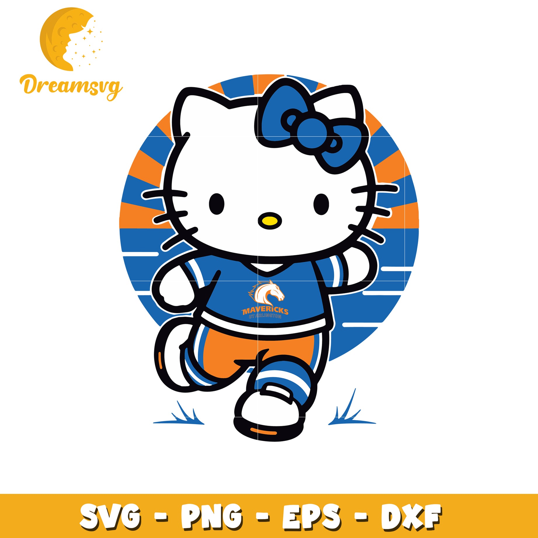 Cute Hello Kitty SVG Design for Sports Fans