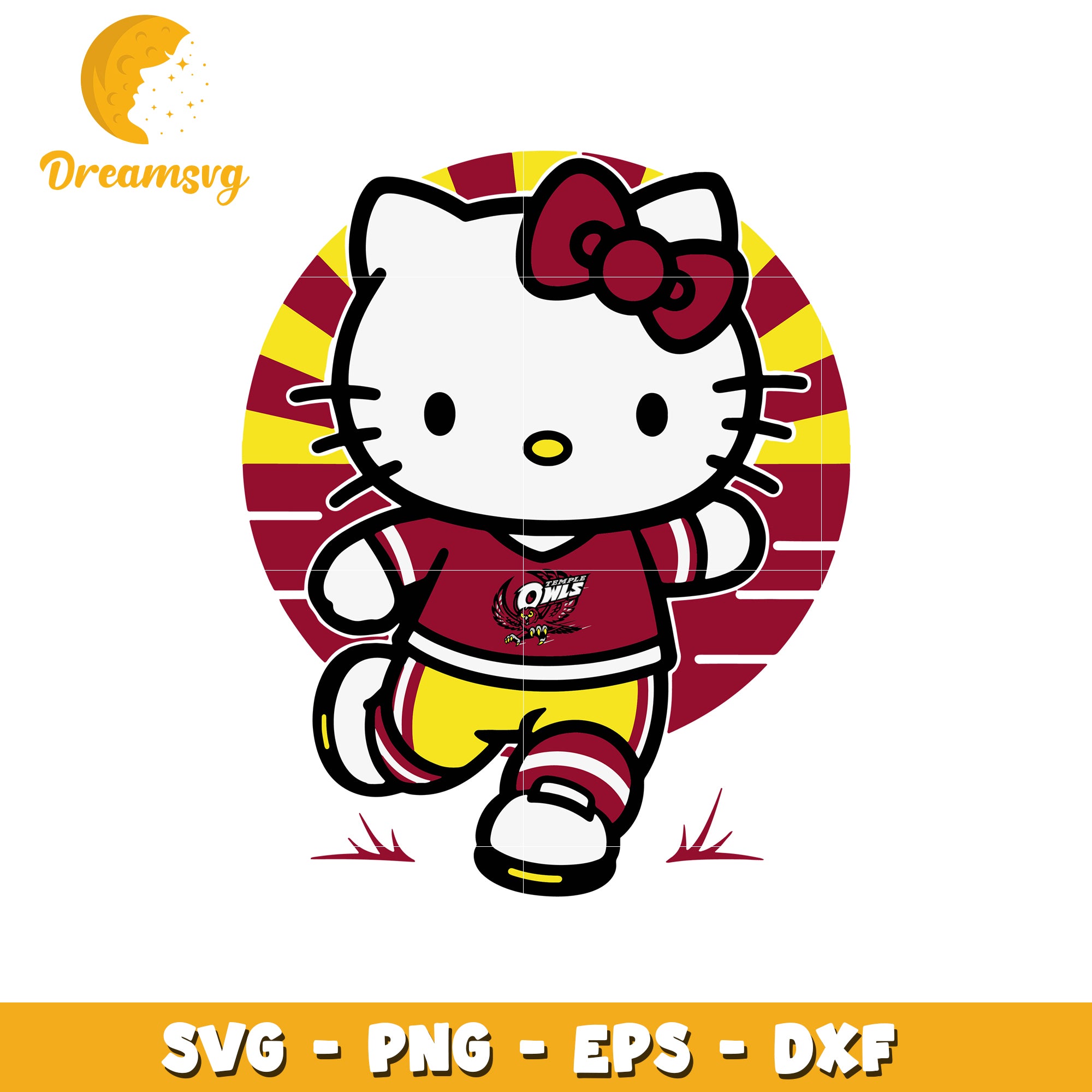 Cute Hello Kitty SVG Design for Sporty Fans
