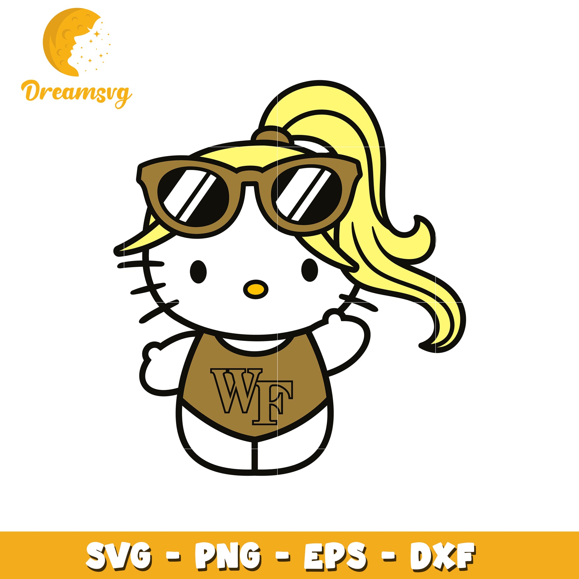 Cute Hello Kitty SVG Design for Summer Fun Fashion