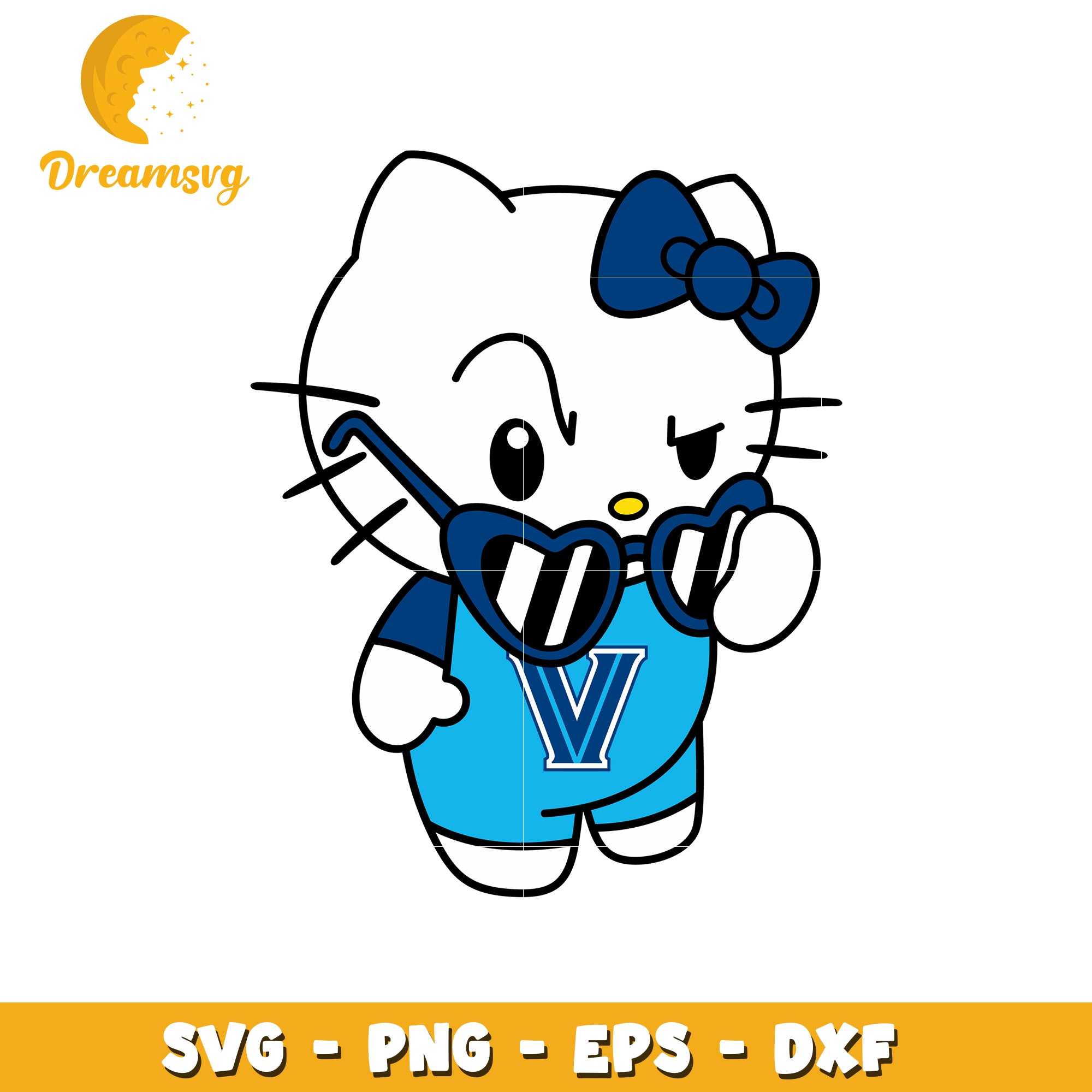 Cute Hello Kitty SVG Design in Sunglasses 2023