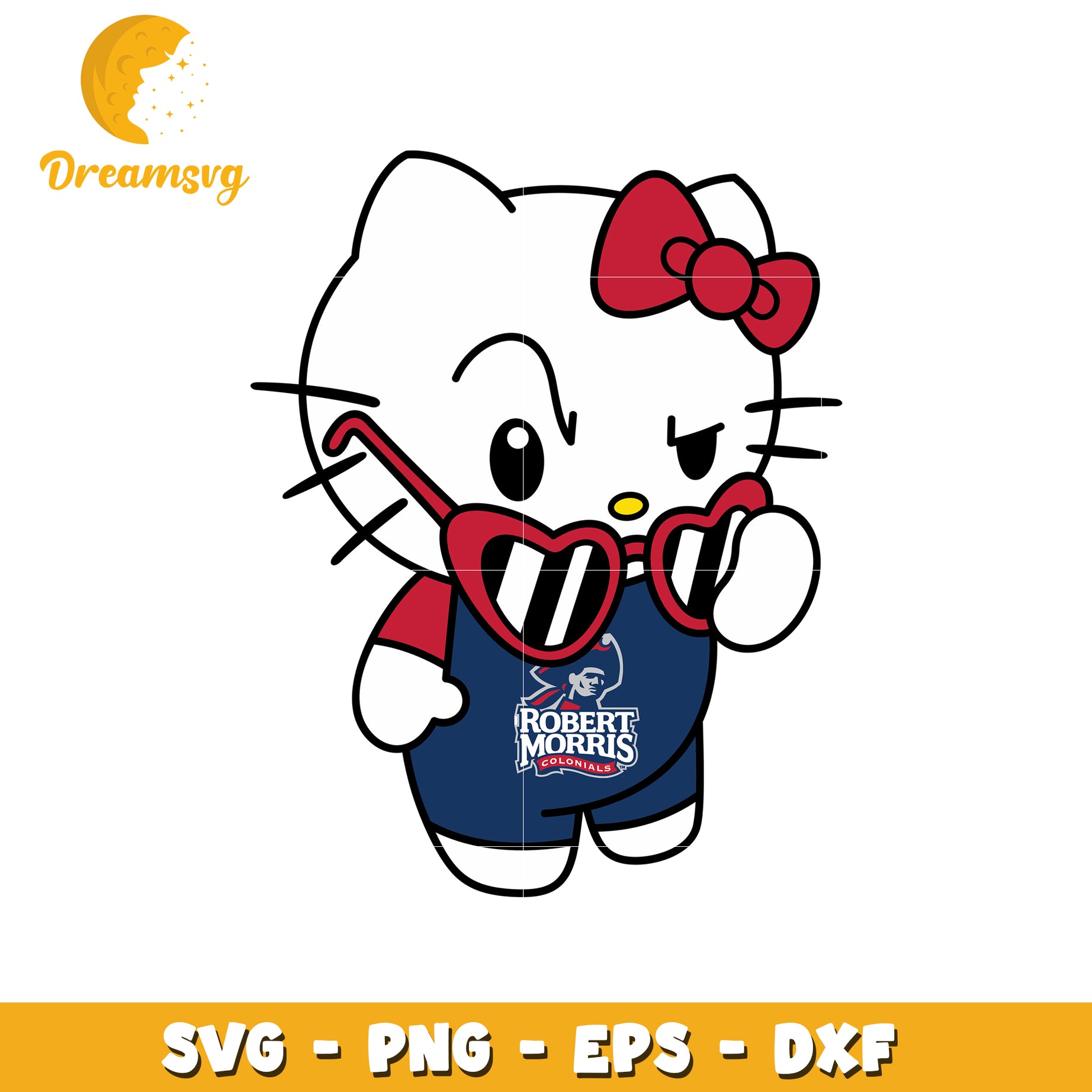 Cute Hello Kitty SVG Design with Sassy Sunglasses