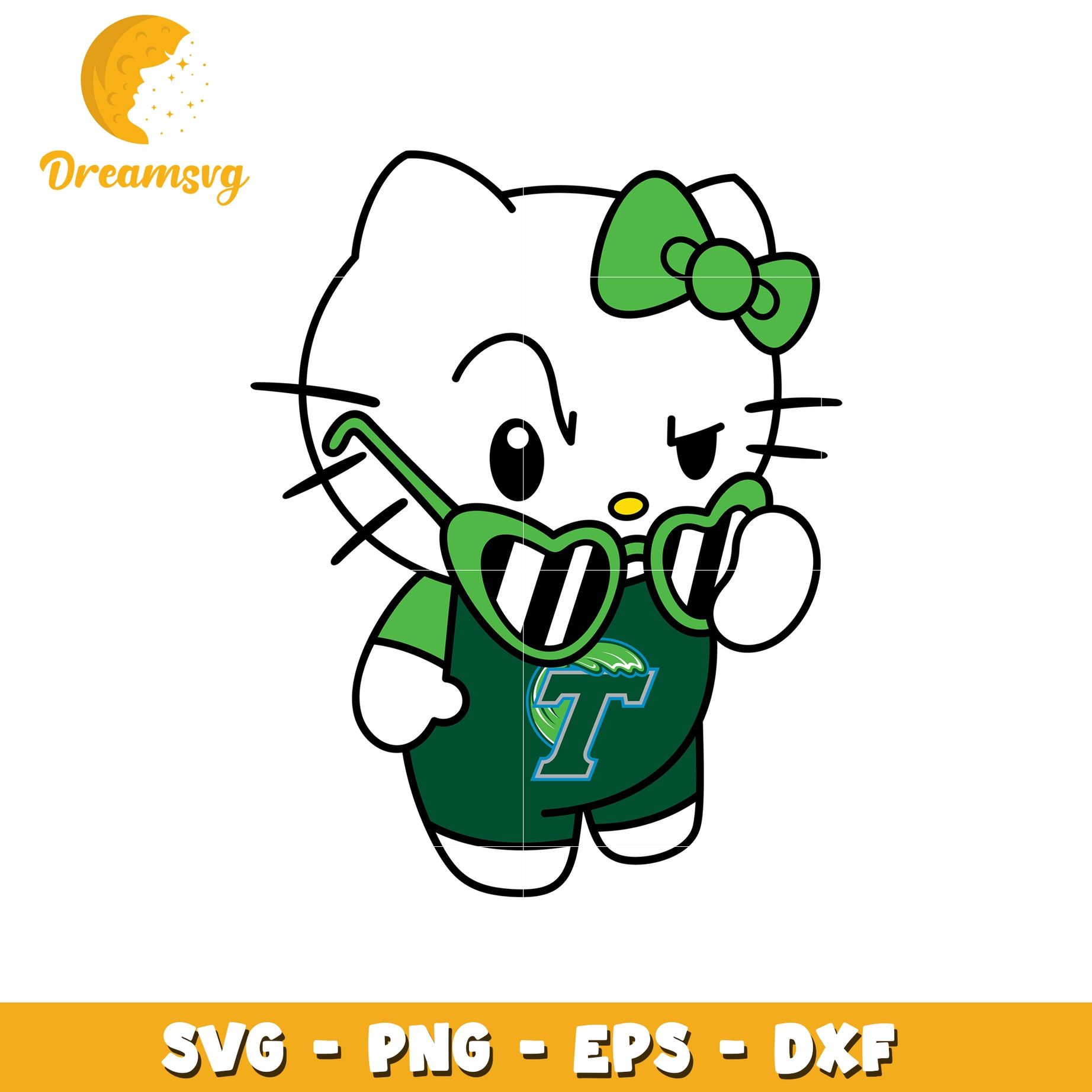 Cute Hello Kitty SVG Design with Sunglasses Charm