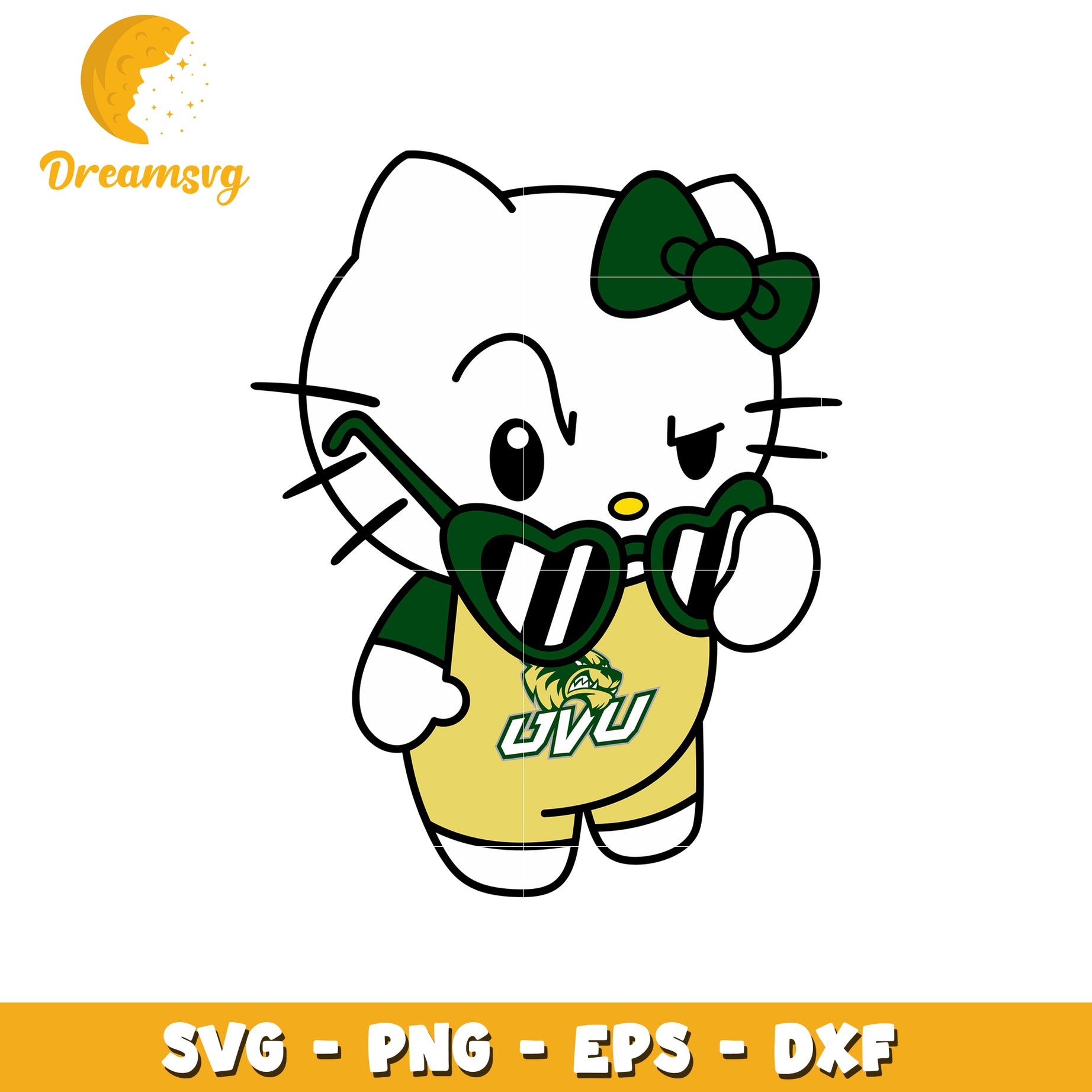 Cute Hello Kitty SVG Design with Sunglasses Fun
