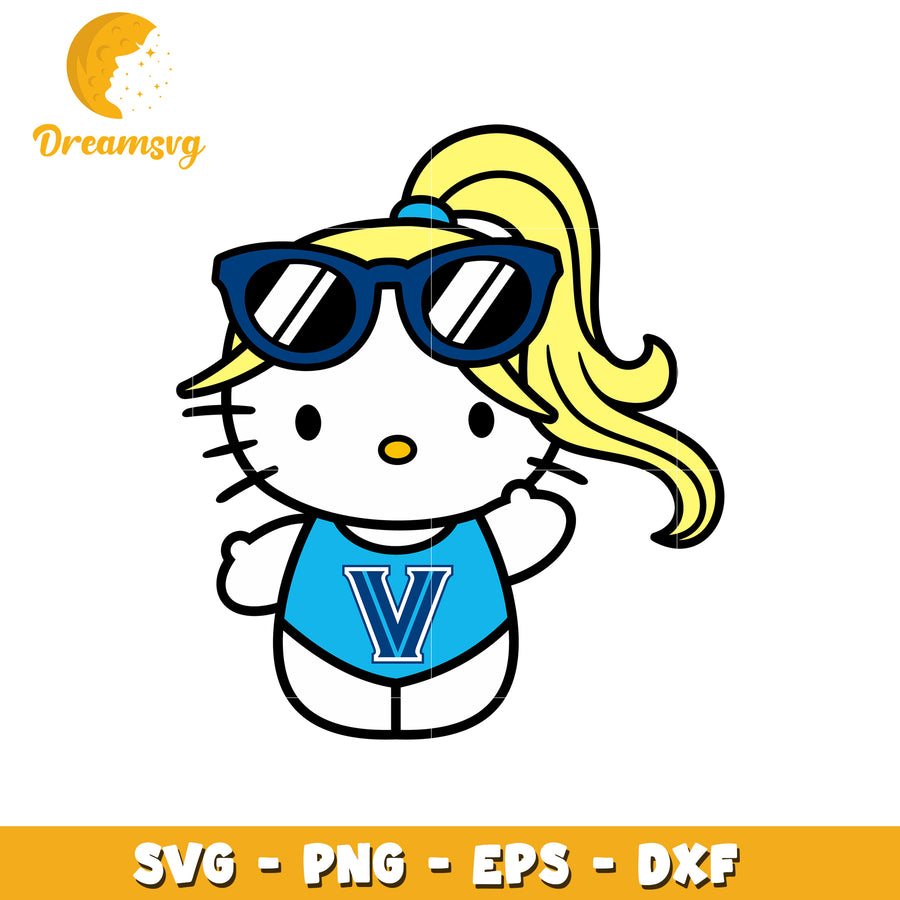 Cute Hello Kitty SVG Design with Sunglasses Vibes