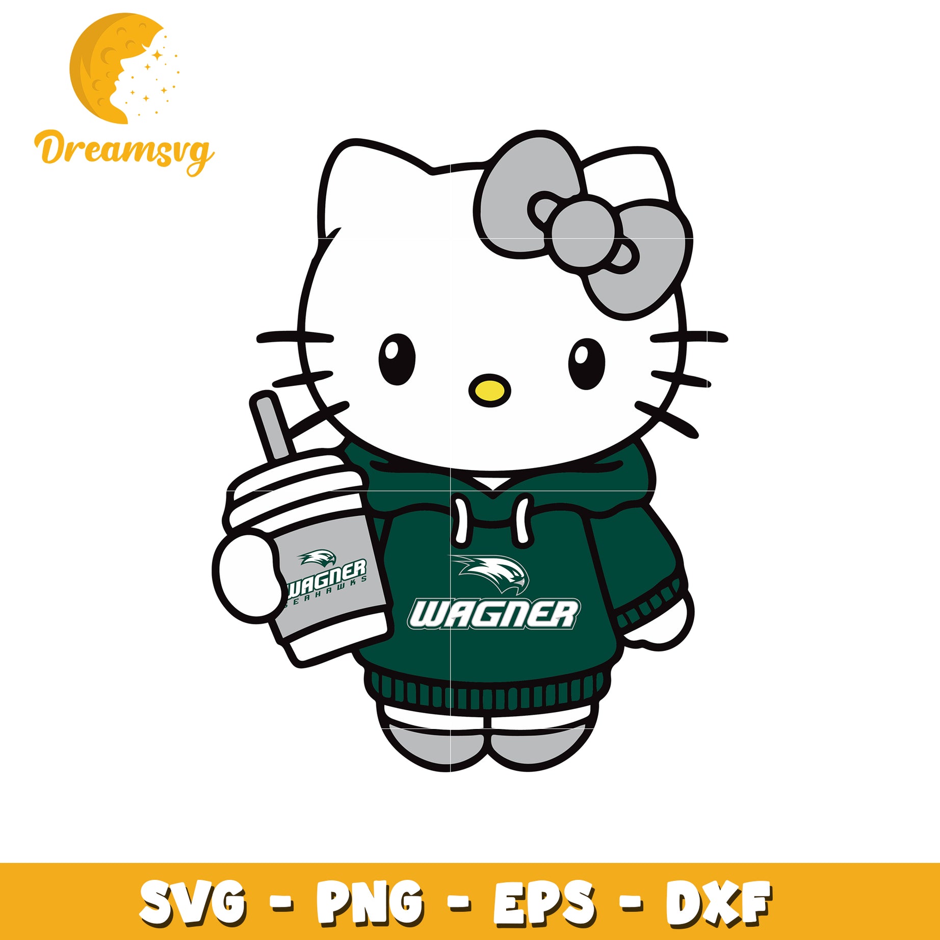 Cute Hello Kitty SVG Design with Wagner Hoodie Art