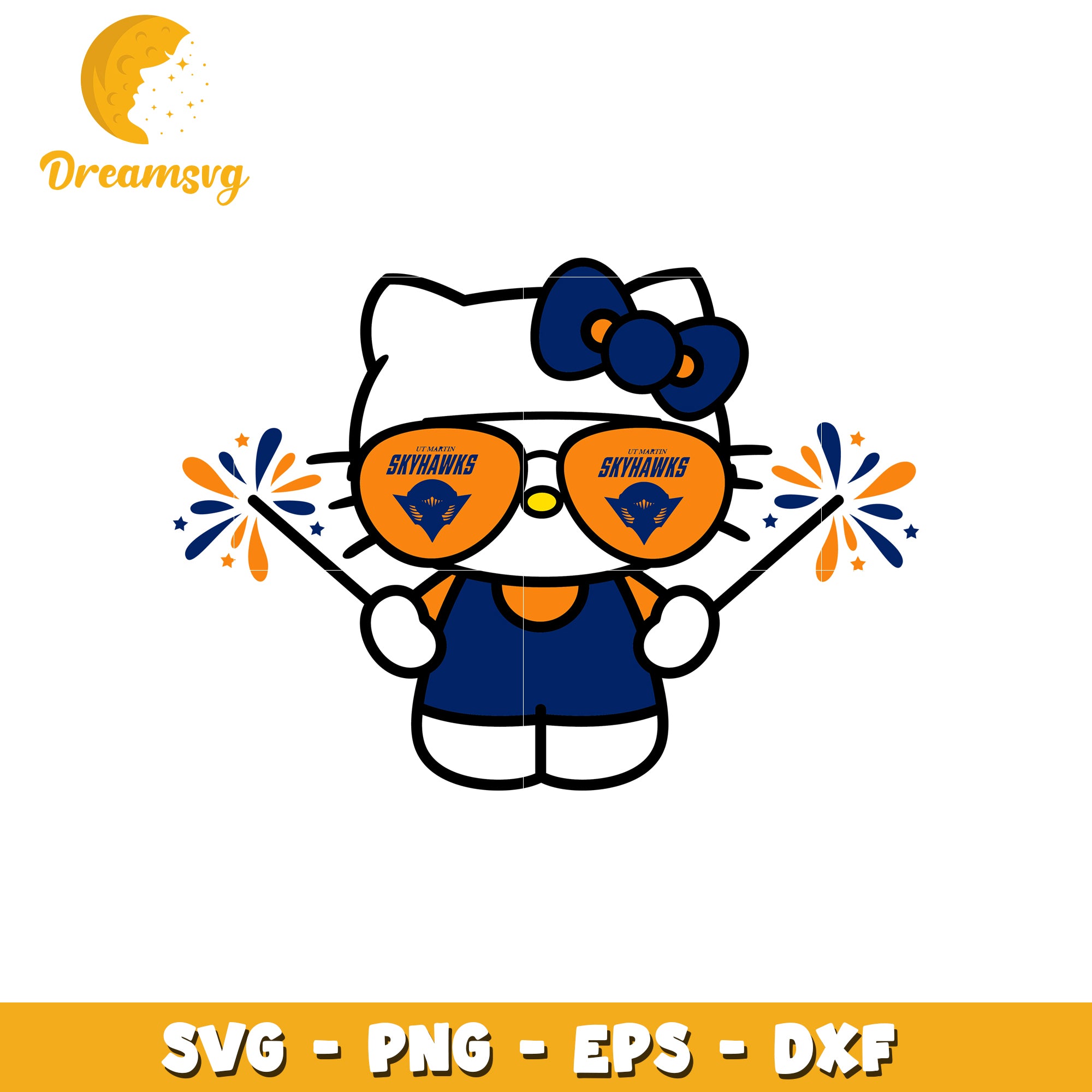 Cute Hello Kitty Skyhawk SVG Design for Fans