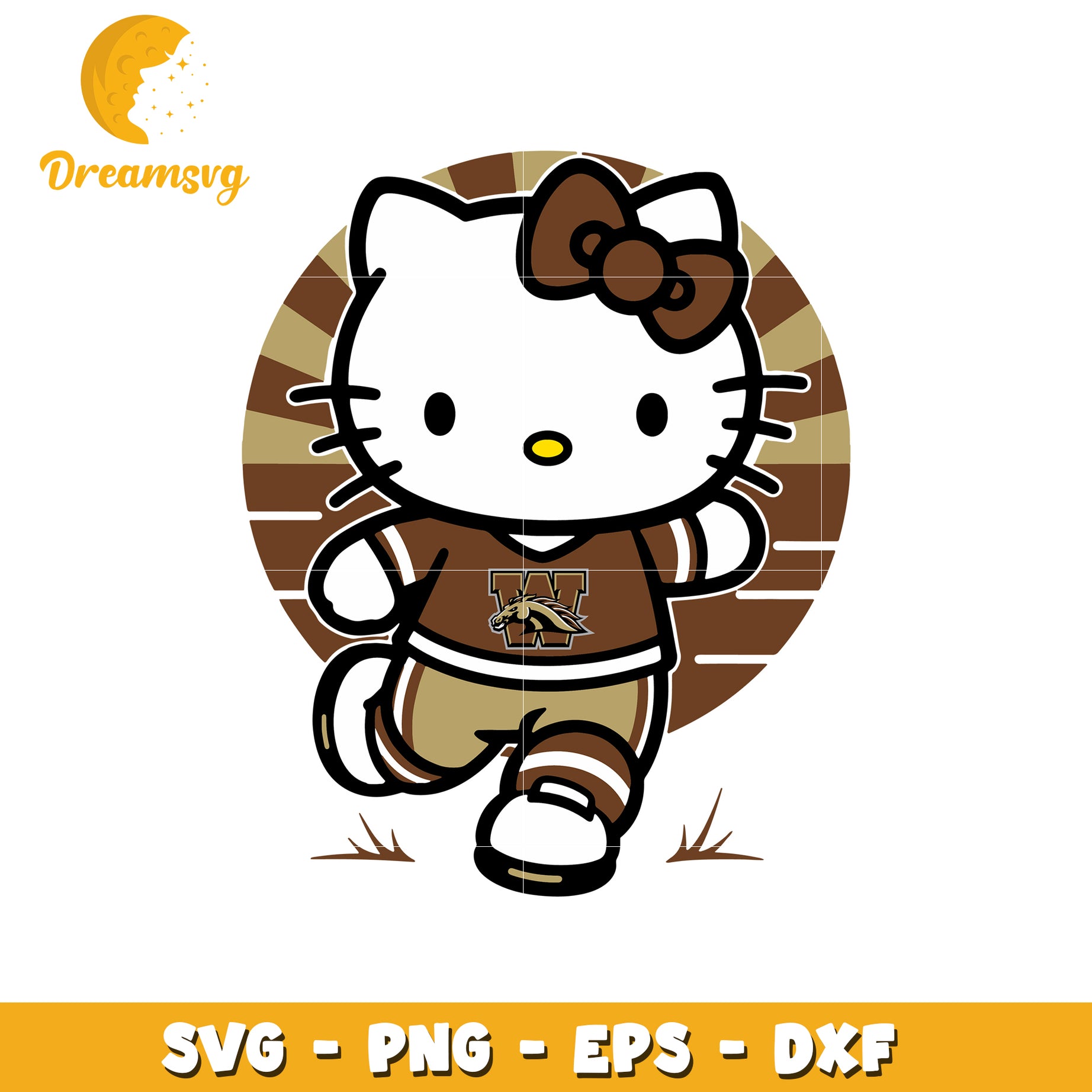 Cute Hello Kitty Sports SVG Design for Fans