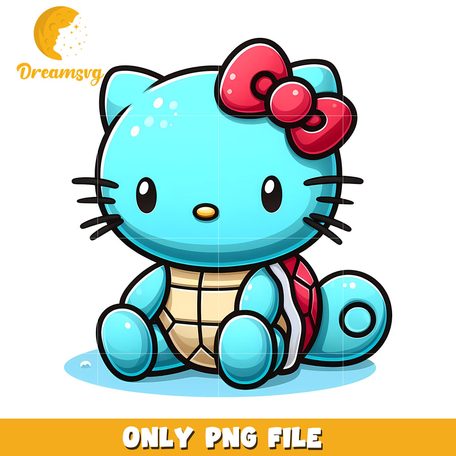 Cute Hello Kitty Squirtle PNG Design