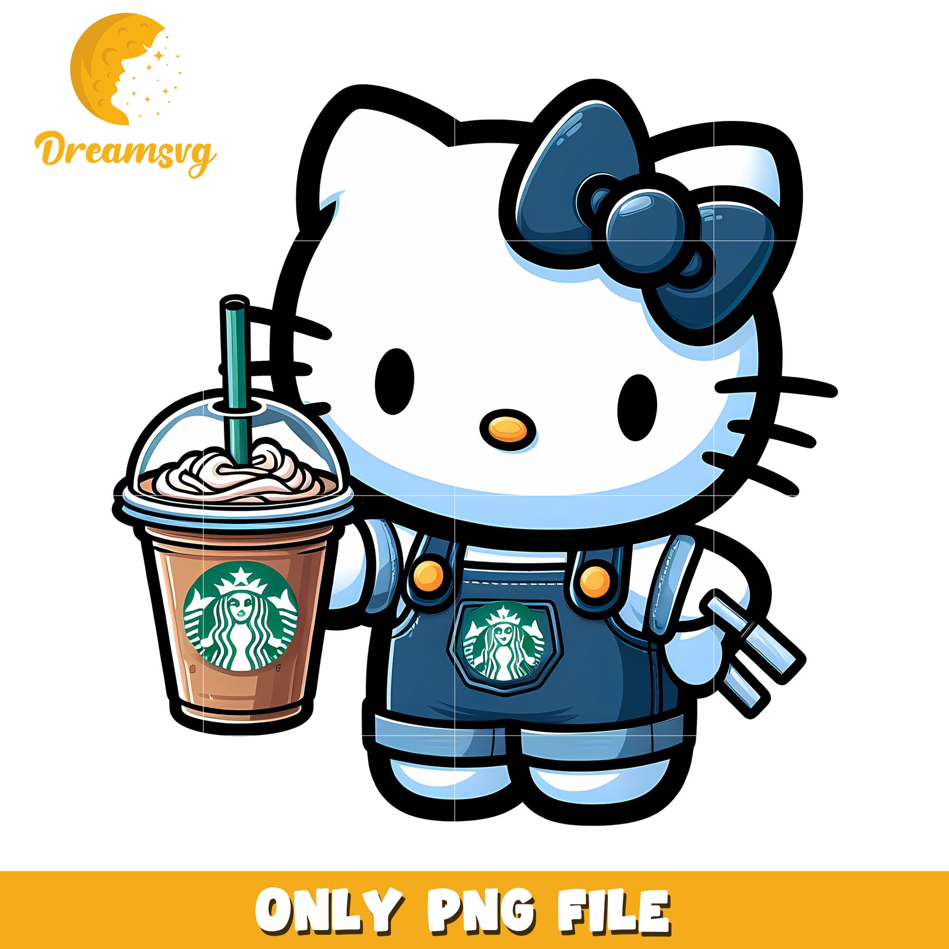 Cute Hello Kitty Starbucks PNG File for Download and Use