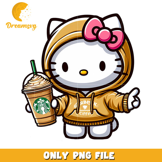 Cute Hello Kitty Starbucks PNG File for Instant Download