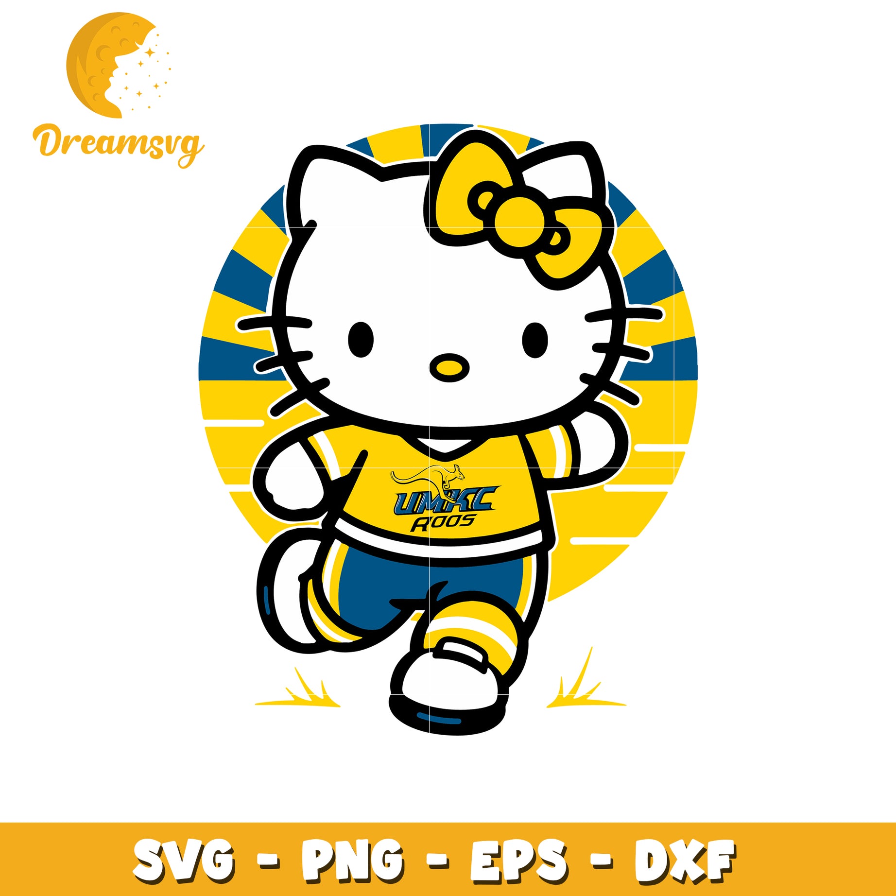 Cute Hello Kitty UMKC Roos SVG Design for Fans