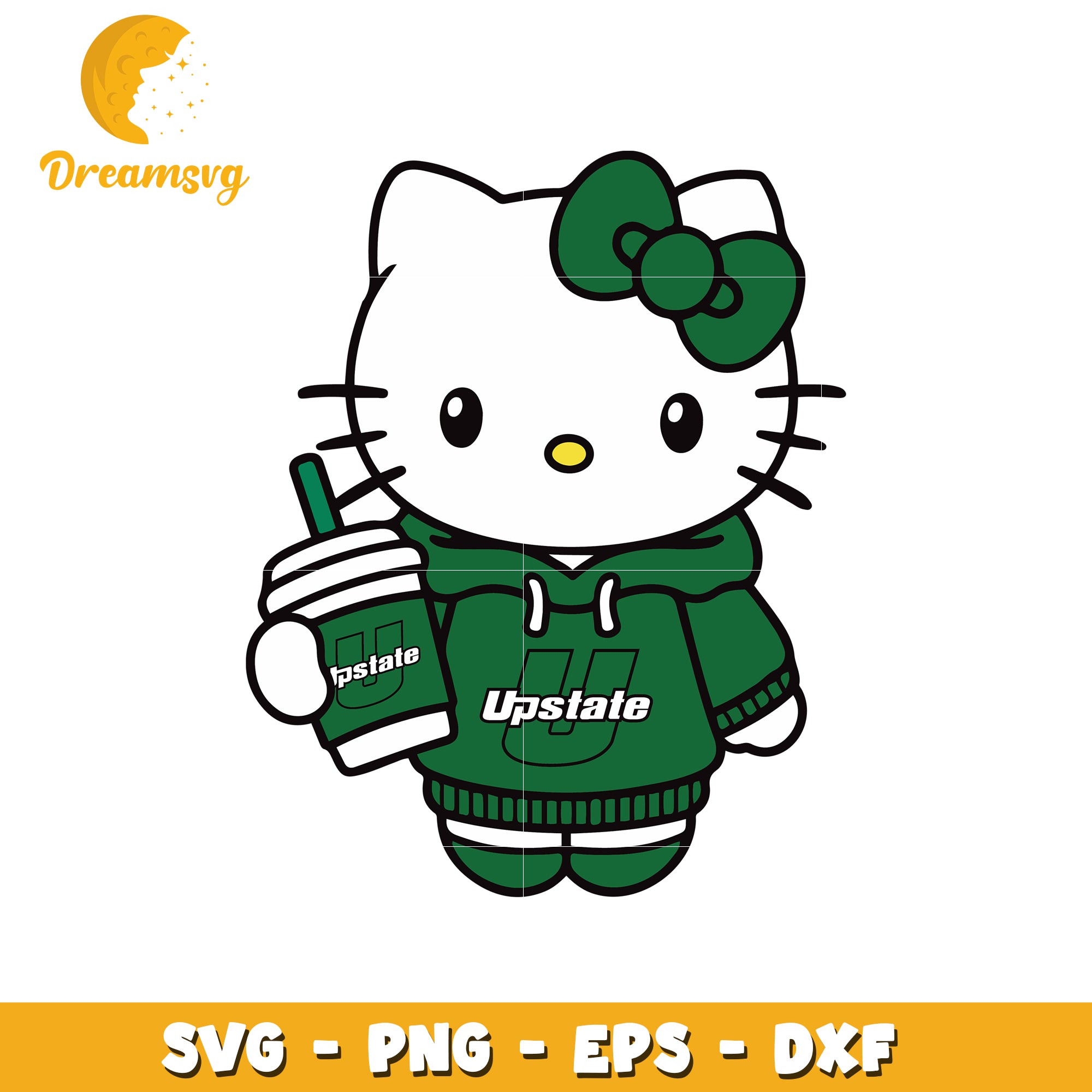 Cute Hello Kitty Upstate SVG Design for Crafts