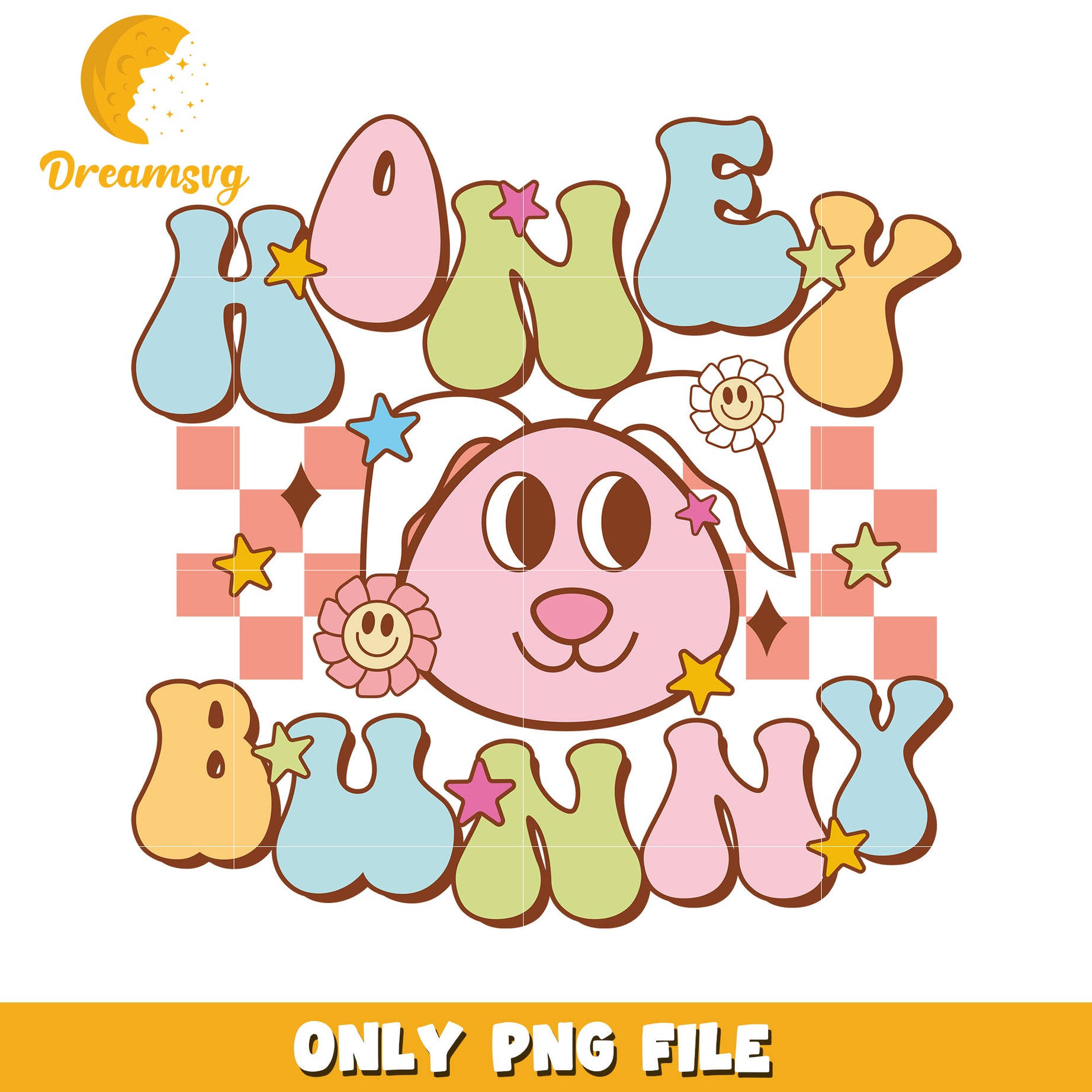 Cute Honey Bunny Graphic Design PNG Art for Kids
