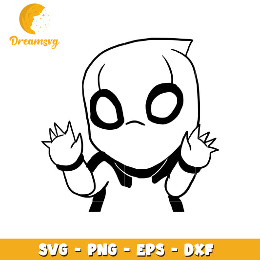 Cute Hooded Figure SVG PNG EPS DXF