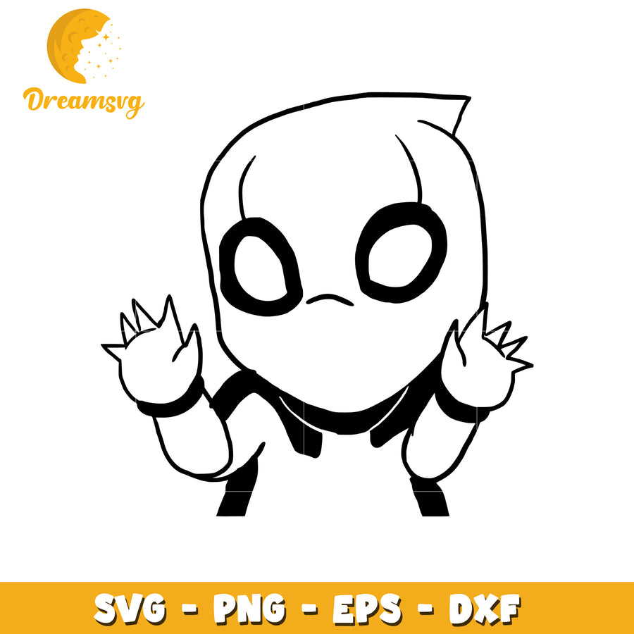 Cute Hooded Figure SVG PNG EPS DXF