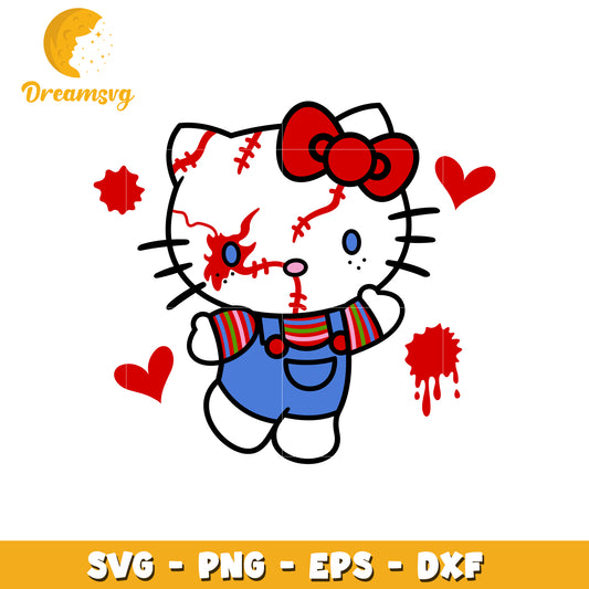 Cute Horror Hello Kitty SVG for Crafting and Design Projects