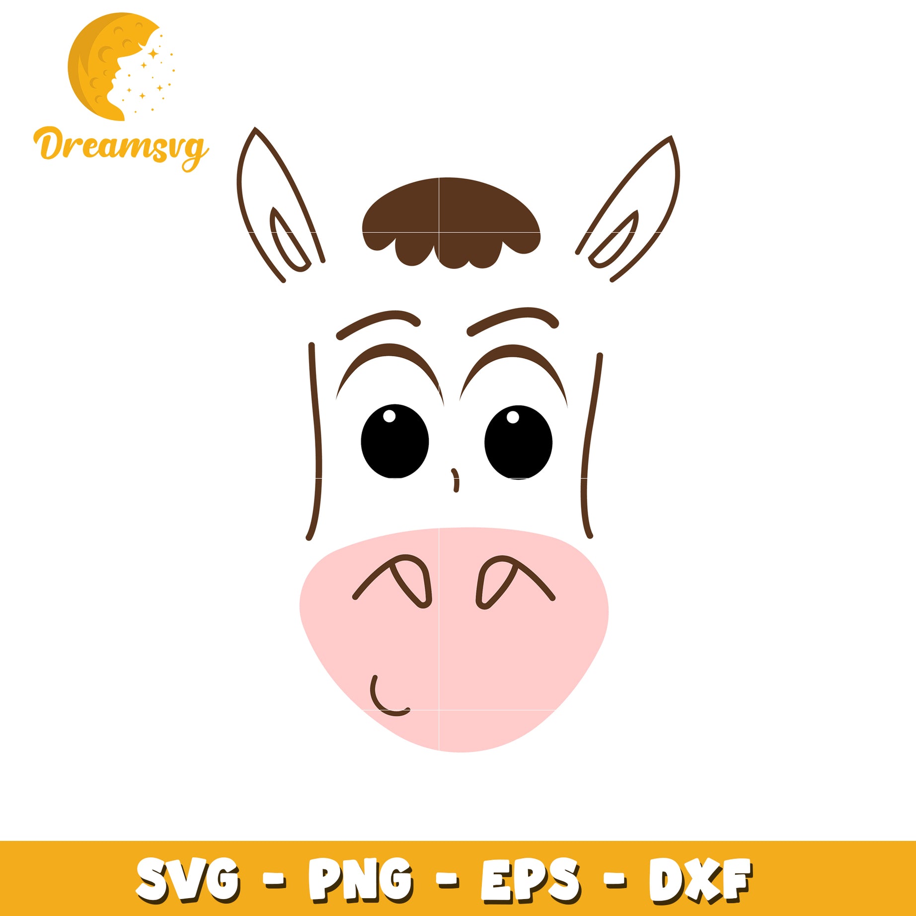 Cute Horse Face SVG PNG EPS DXF