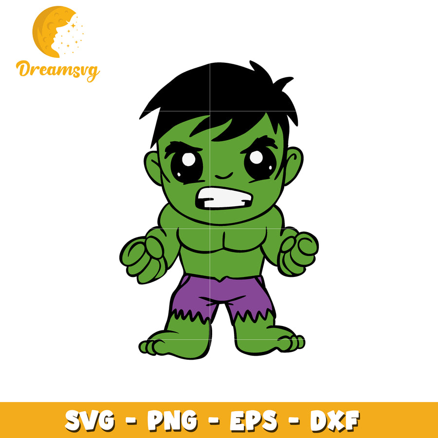 Cute Hulk SVG PNG EPS DXF