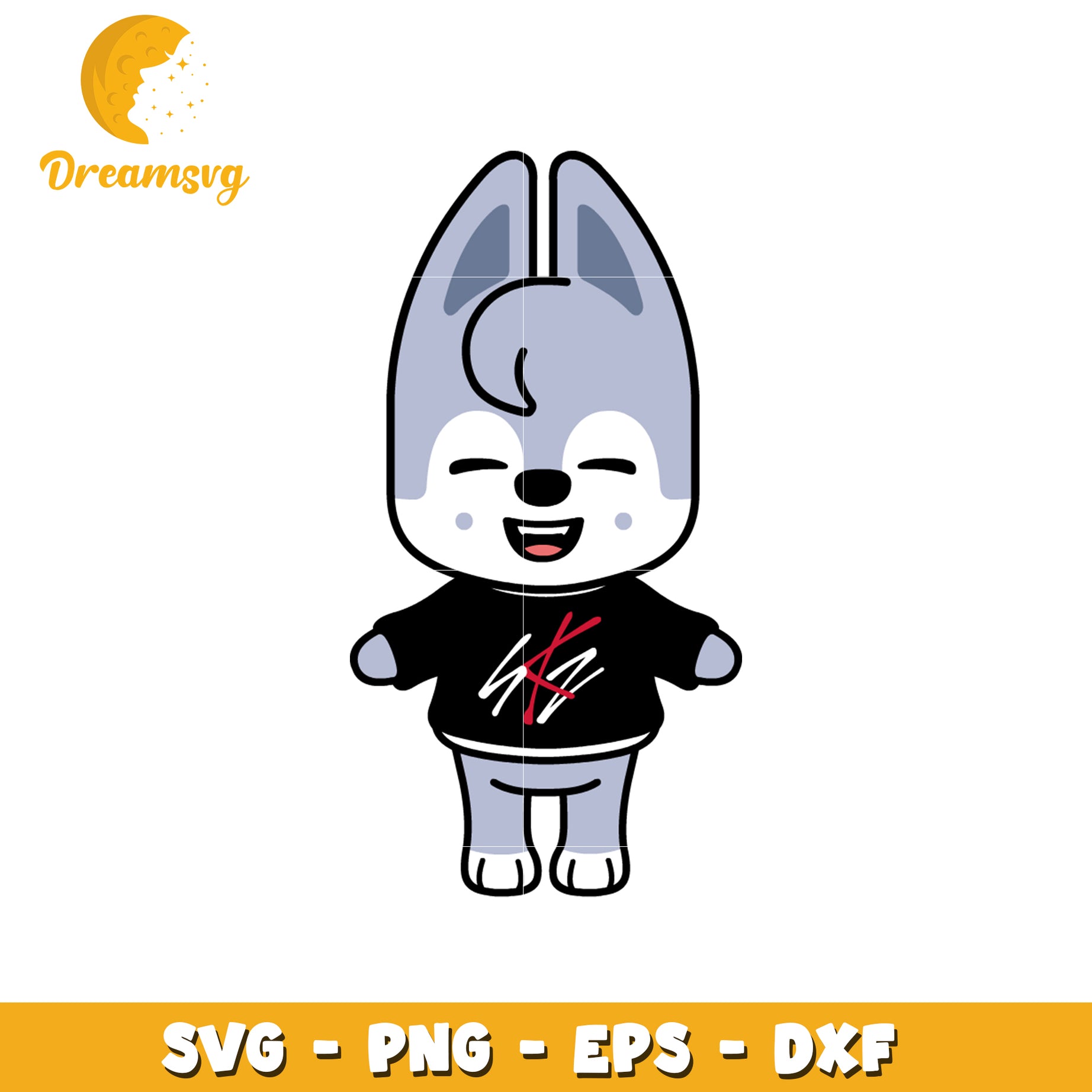 Cute Husky SVG PNG EPS DXF Cut File