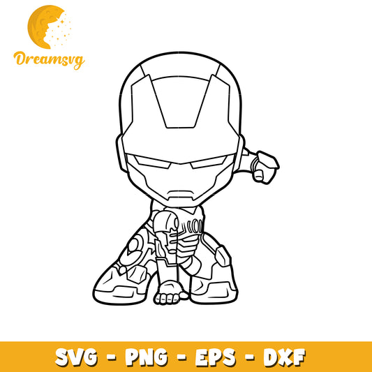 Cute Iron Man SVG Design for Craft Projects Download