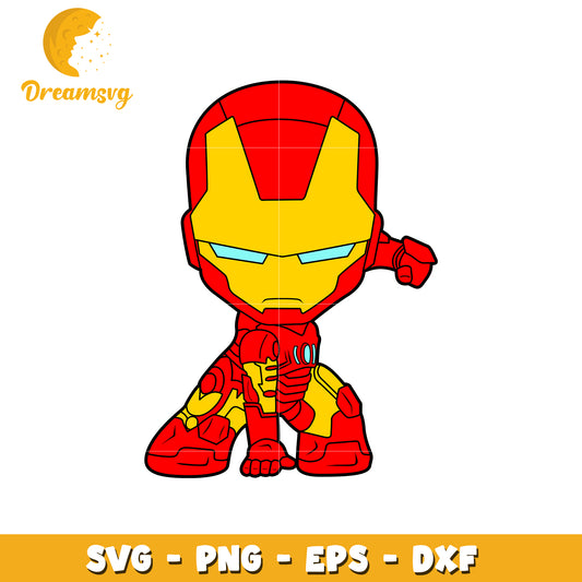 Cute Iron Man SVG Graphic for Crafting and Design Use