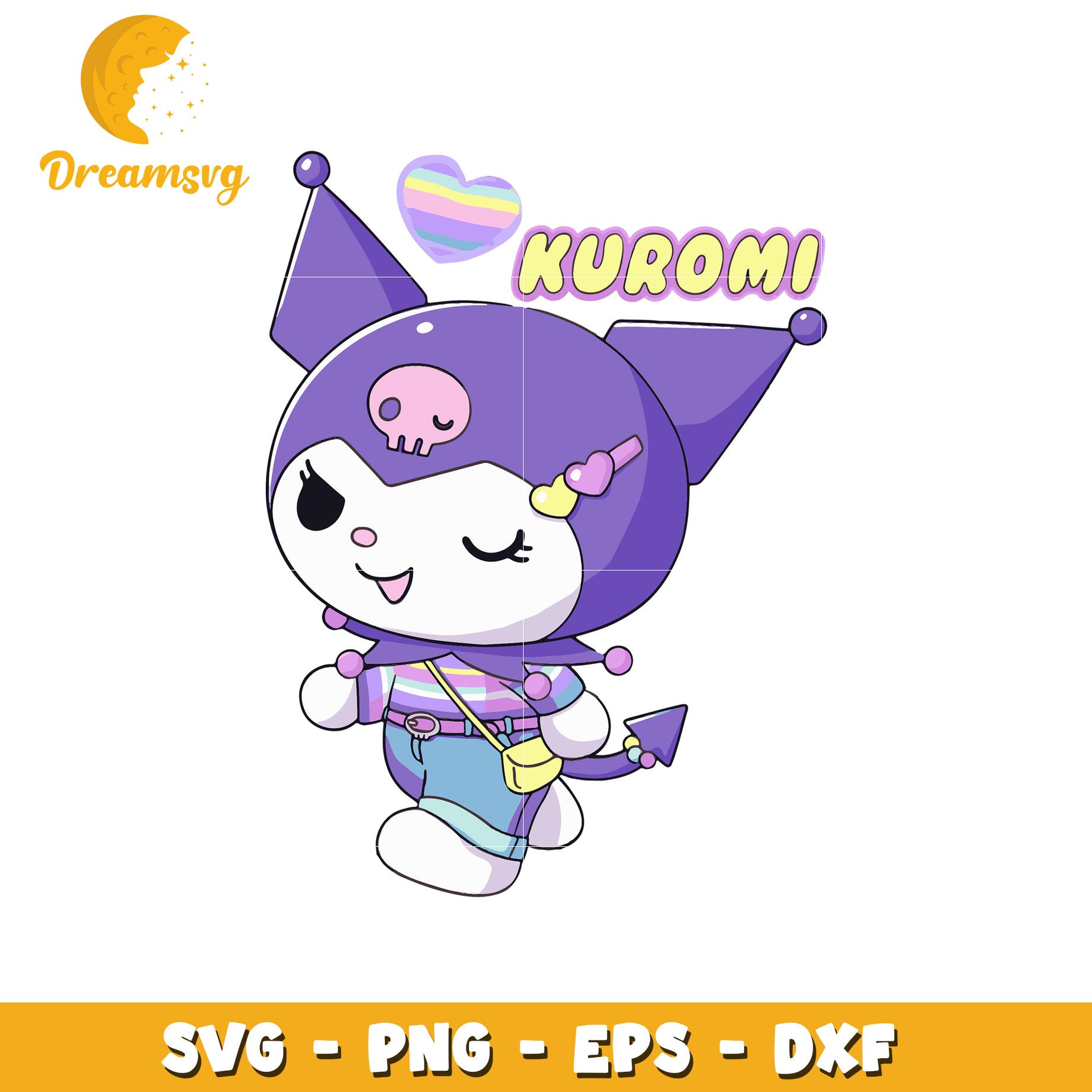 Cute Kuromi Character SVG Design for Crafts and Projects