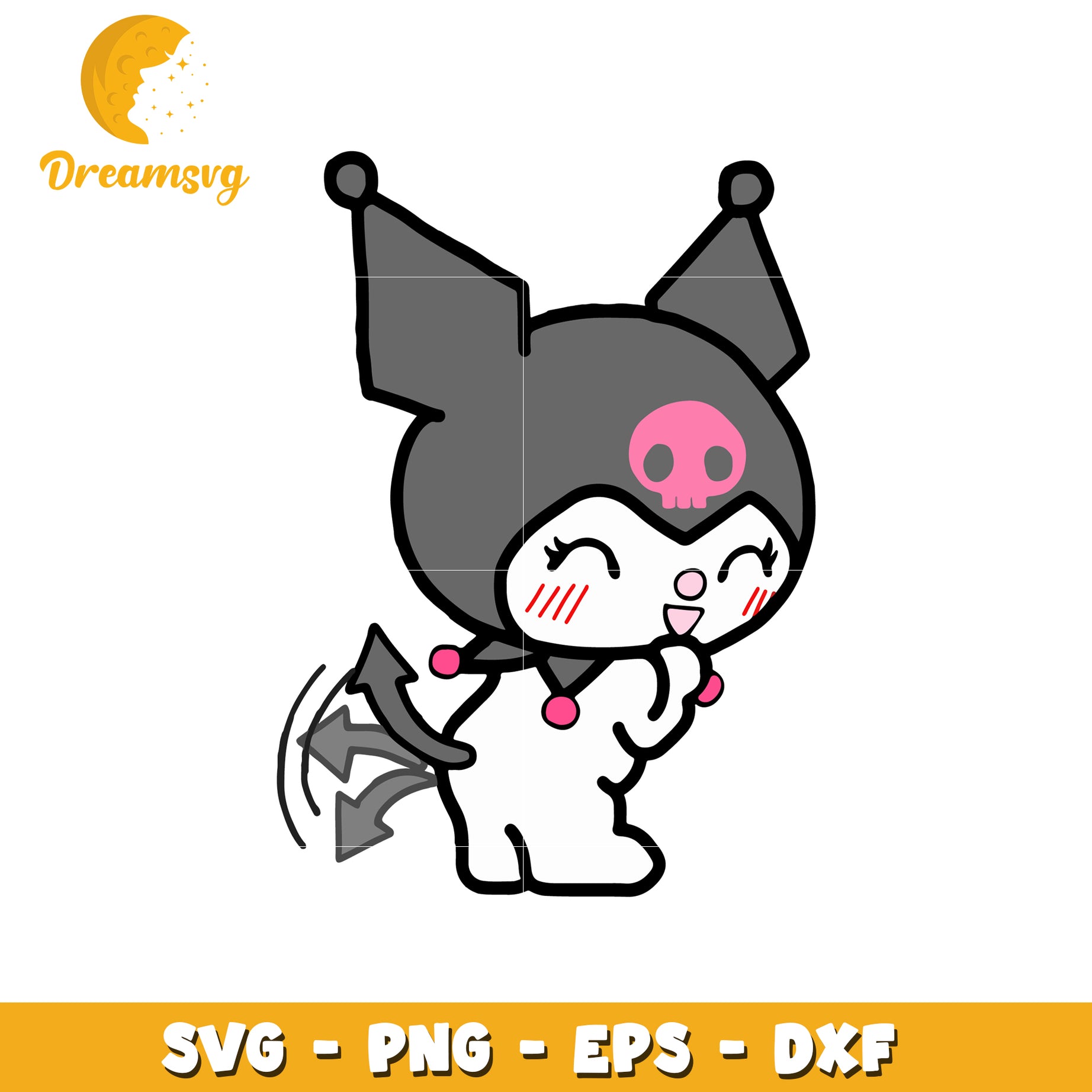 Cute Kuromi SVG PNG EPS DXF