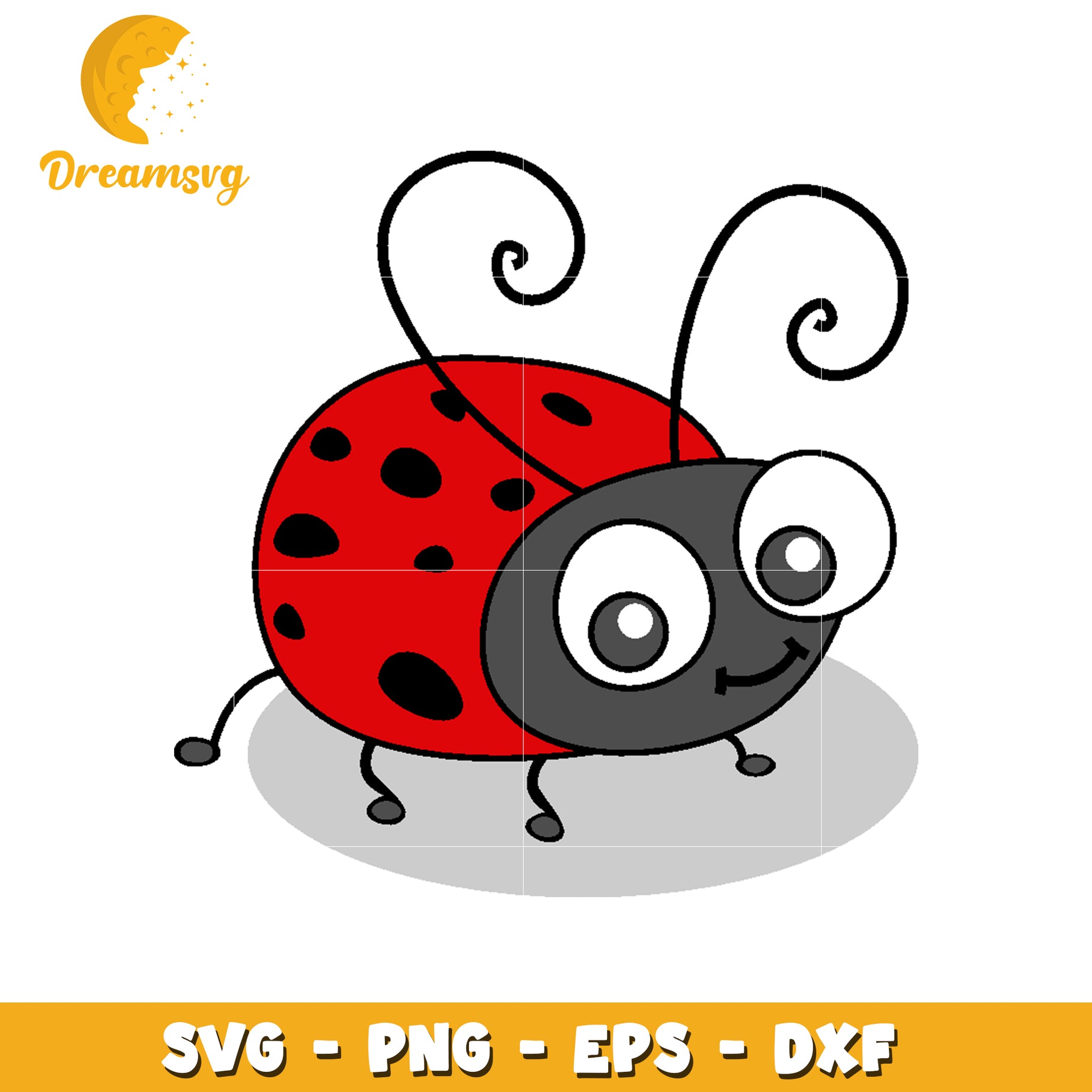 Cute Ladybug SVG PNG EPS DXF